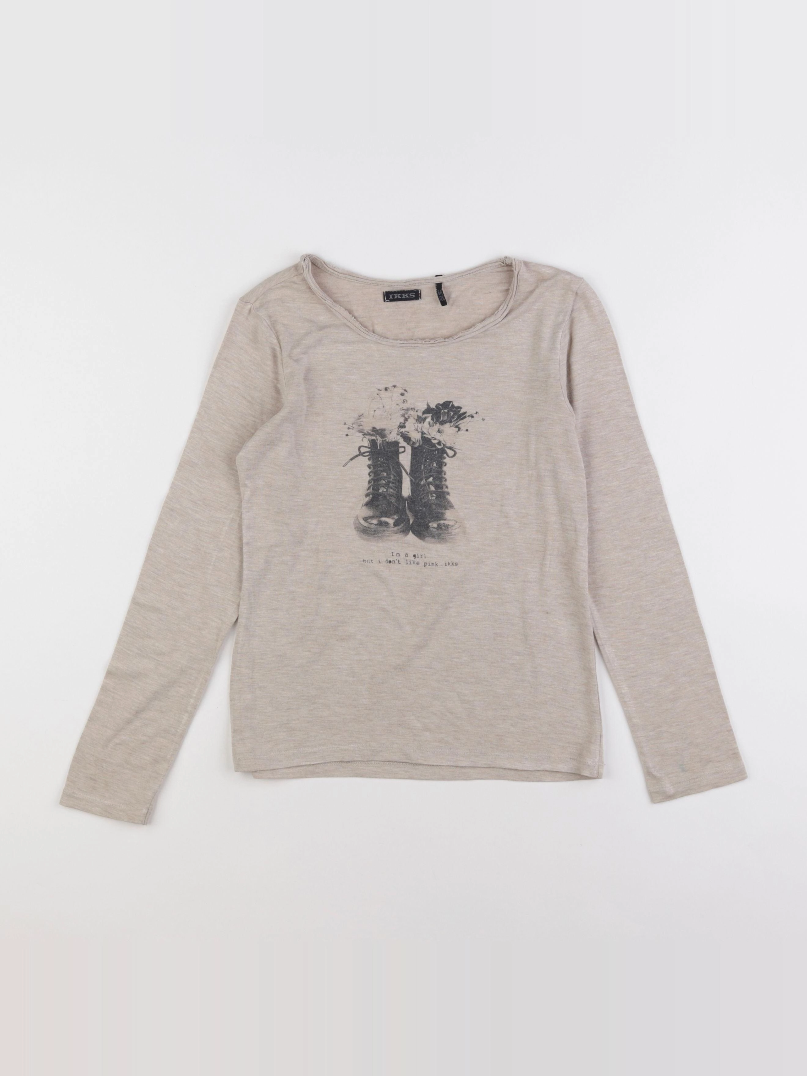 IKKS - tee-shirt beige - 8 ans