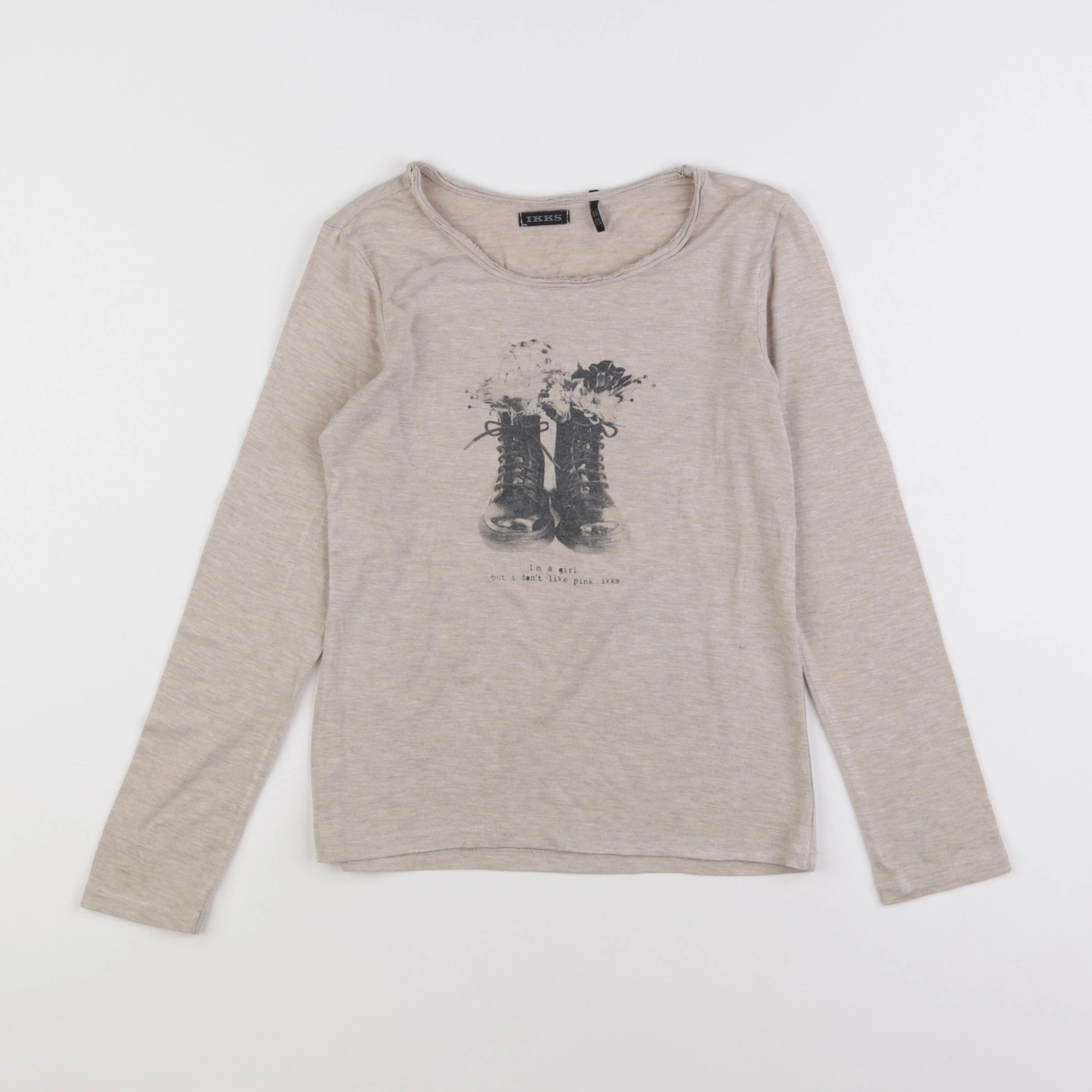 IKKS - tee-shirt beige - 8 ans