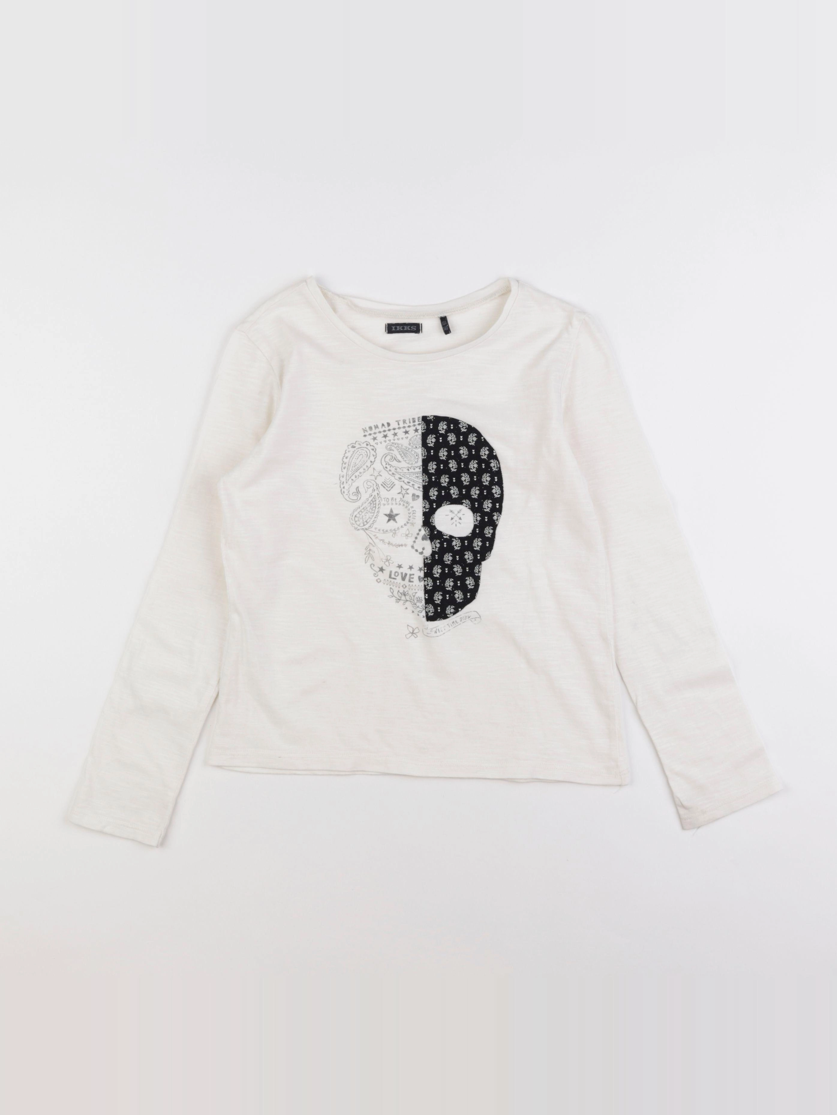 IKKS - tee-shirt blanc - 10 ans
