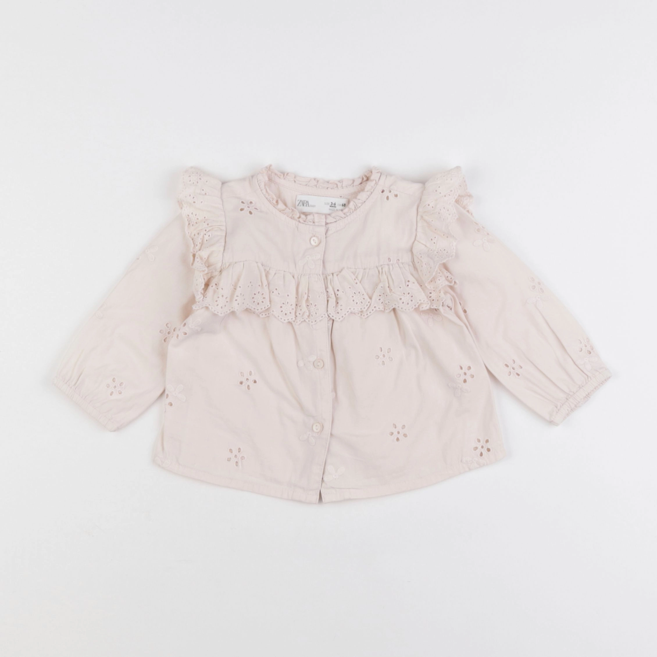 Zara - blouse beige - 3/6 mois