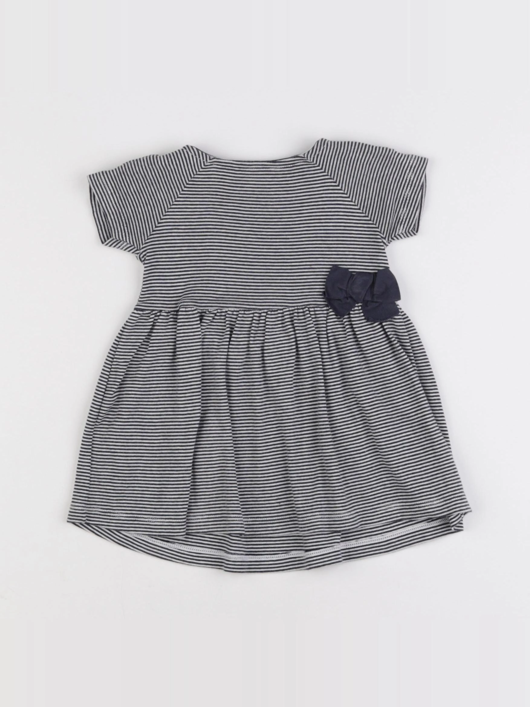 Petit Bateau - robe bleu, blanc - 6 mois