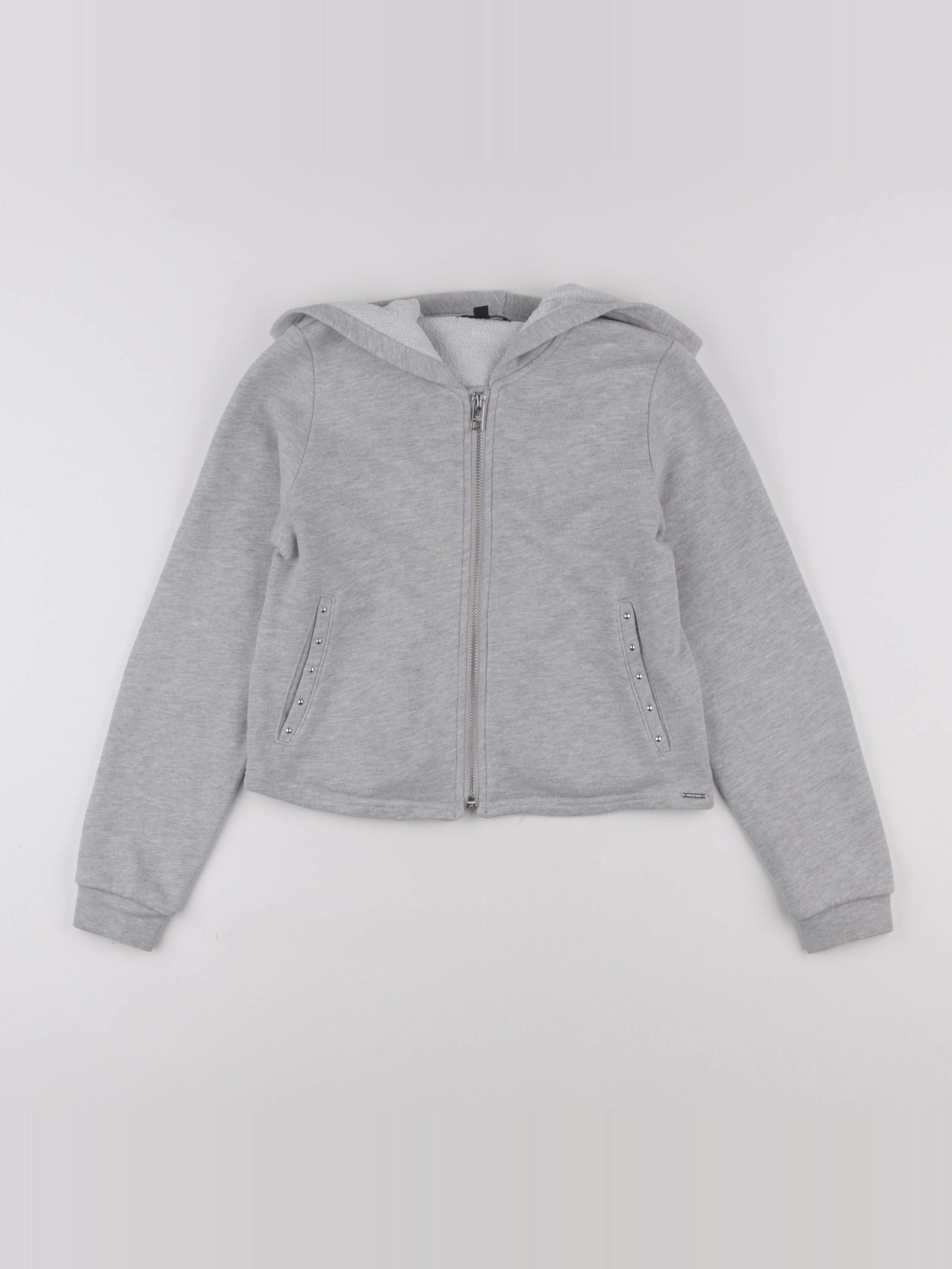 IKKS - sweat imprimé au dos gris - 10 ans