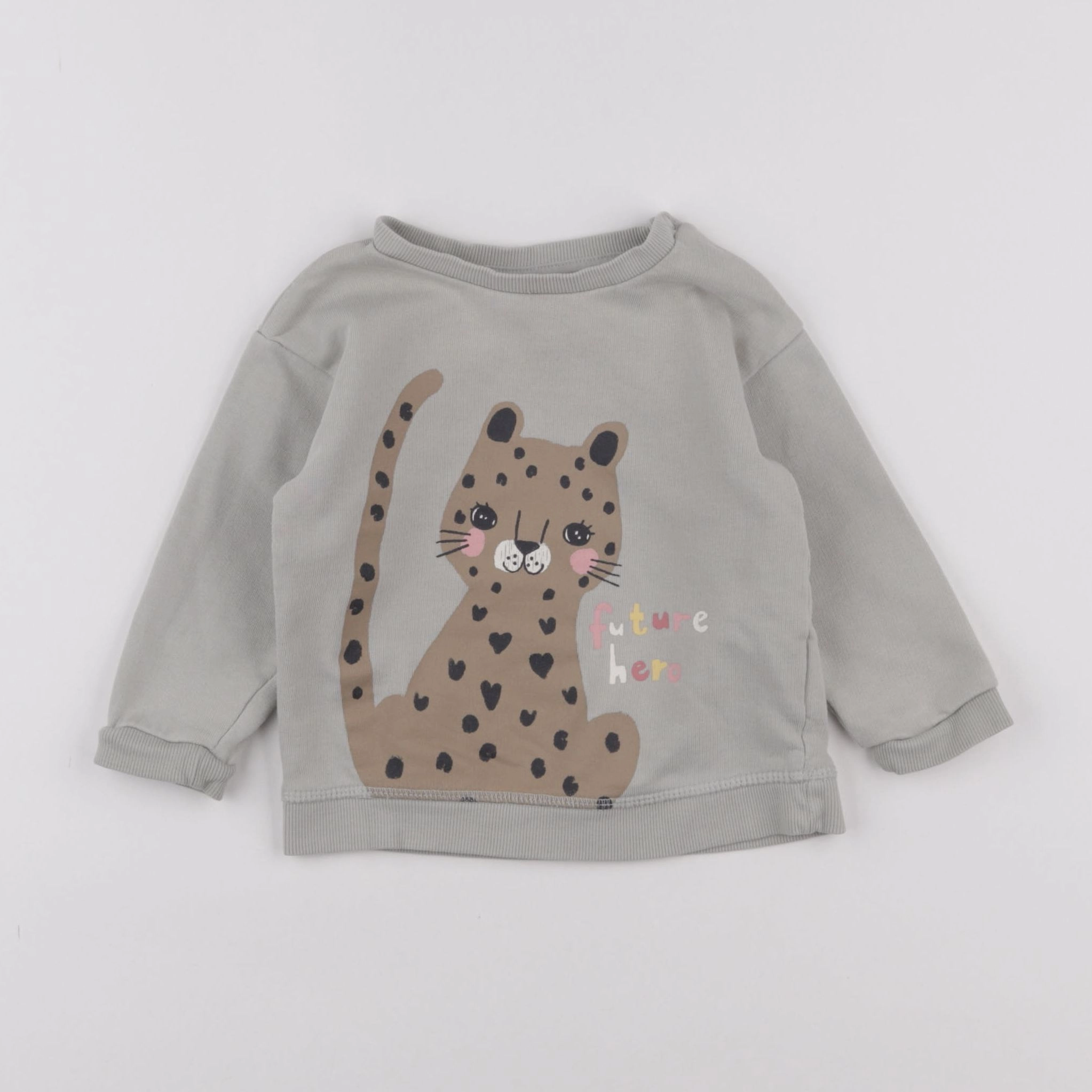 H&M - sweat vert - 6/9 mois
