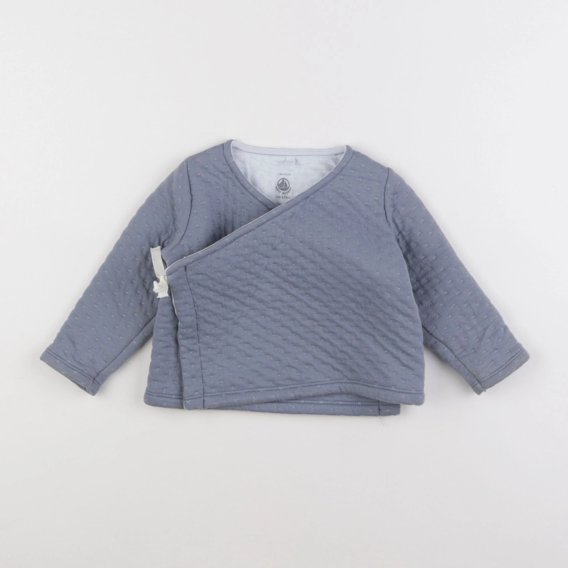 Petit Bateau - sweat bleu - 18 mois