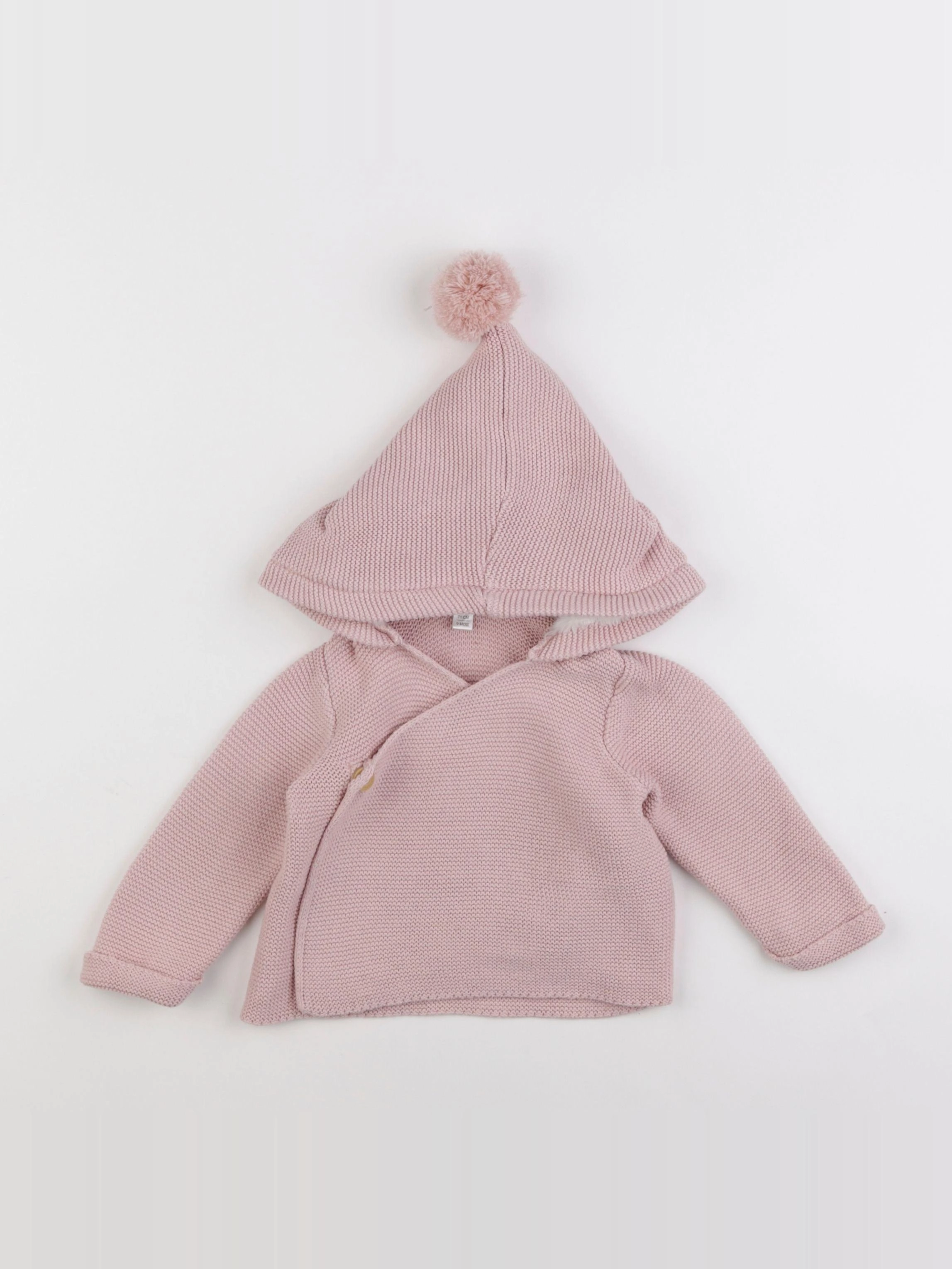 Vertbaudet - gilet rose - 9 mois