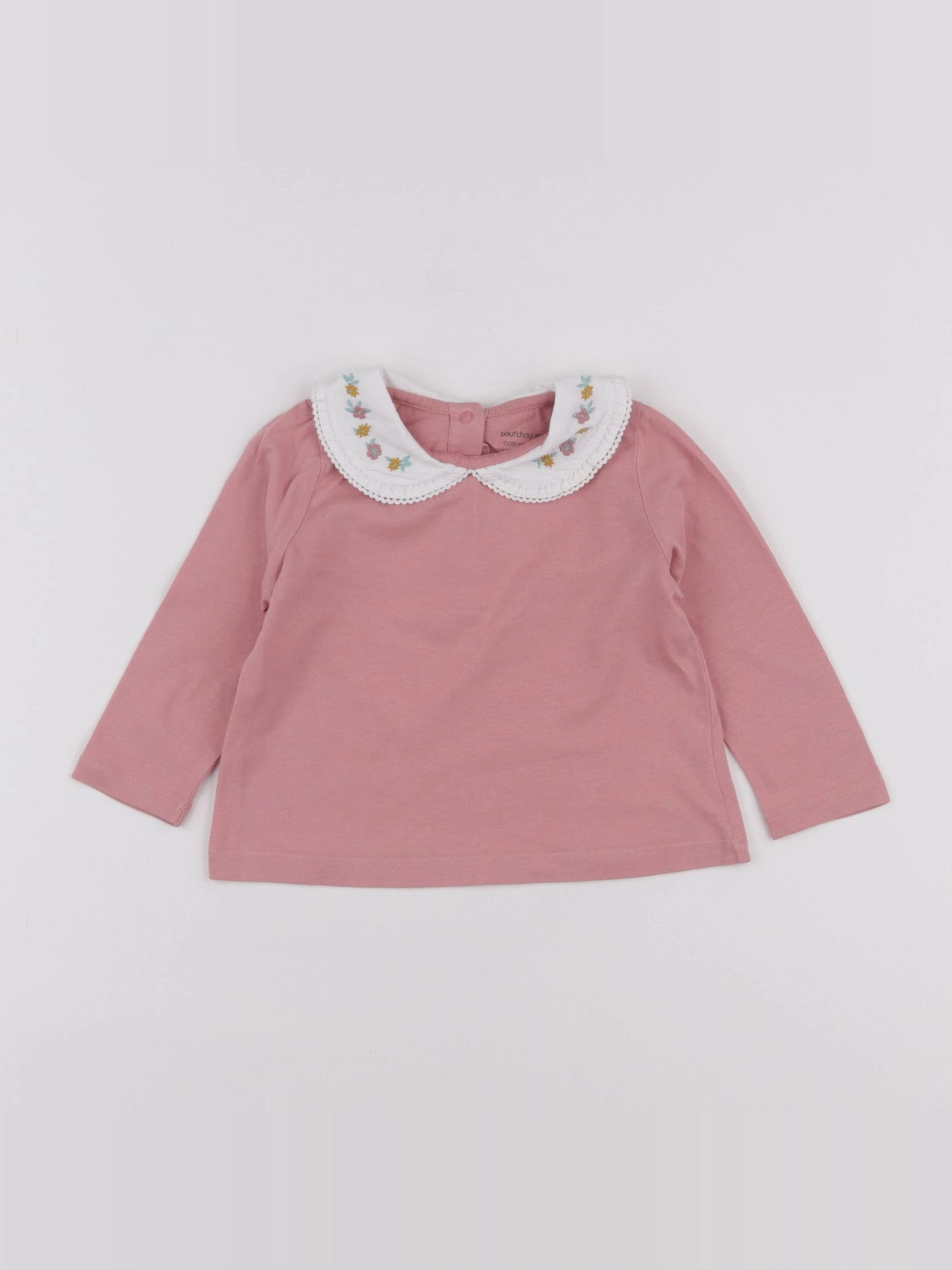 Boutchou - tee-shirt rose - 9 mois