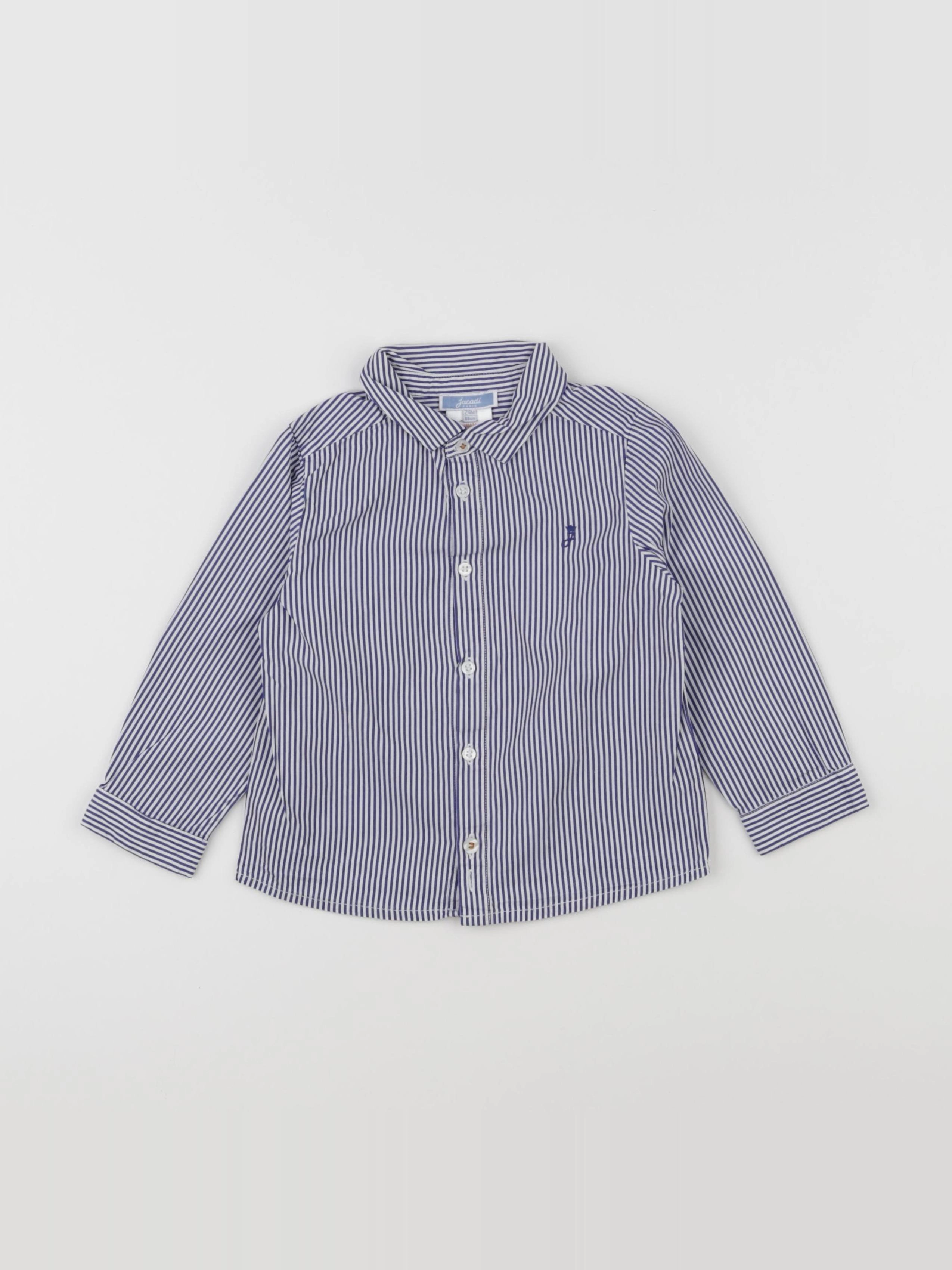 Jacadi - chemise bleu, blanc - 2 ans