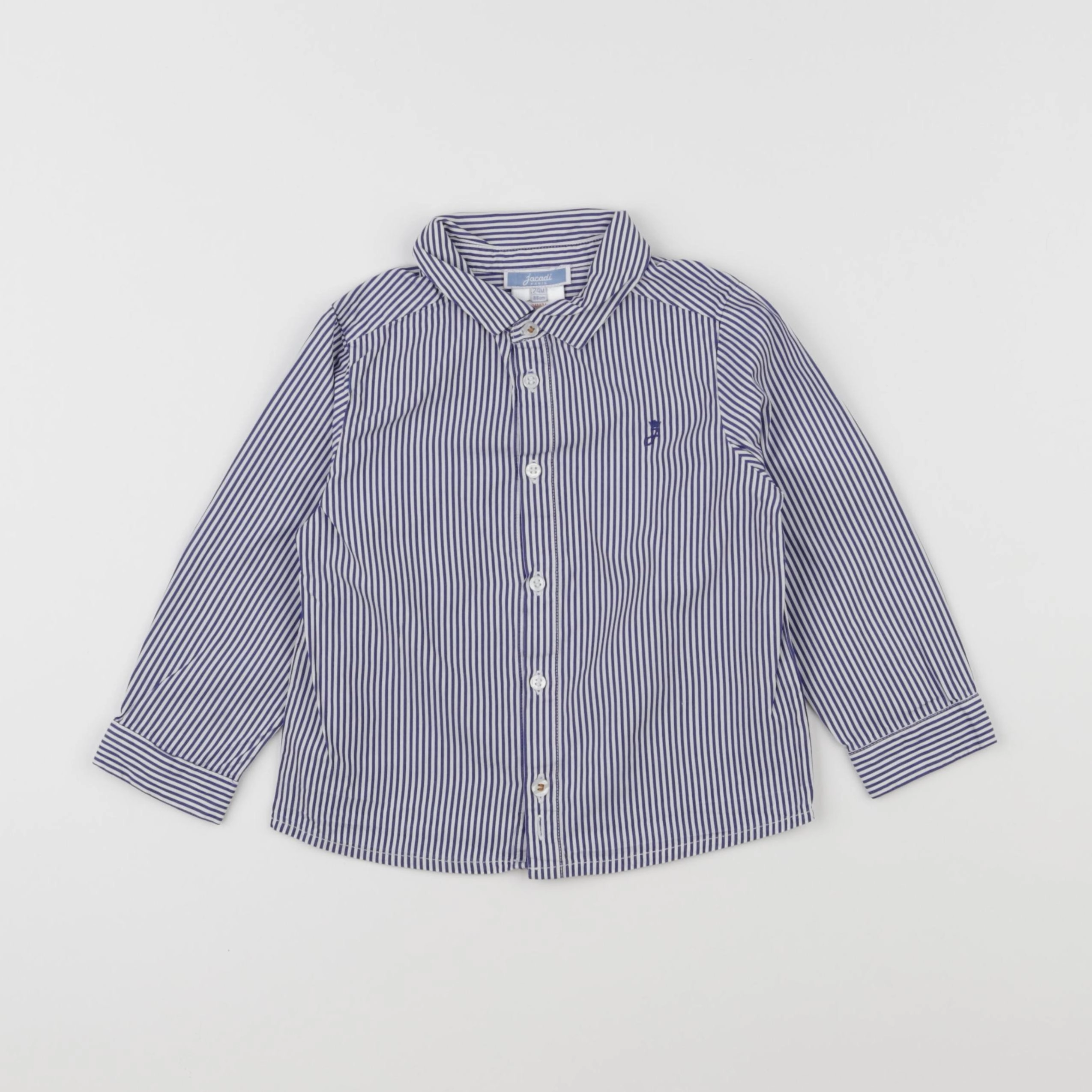 Jacadi - chemise bleu, blanc - 2 ans