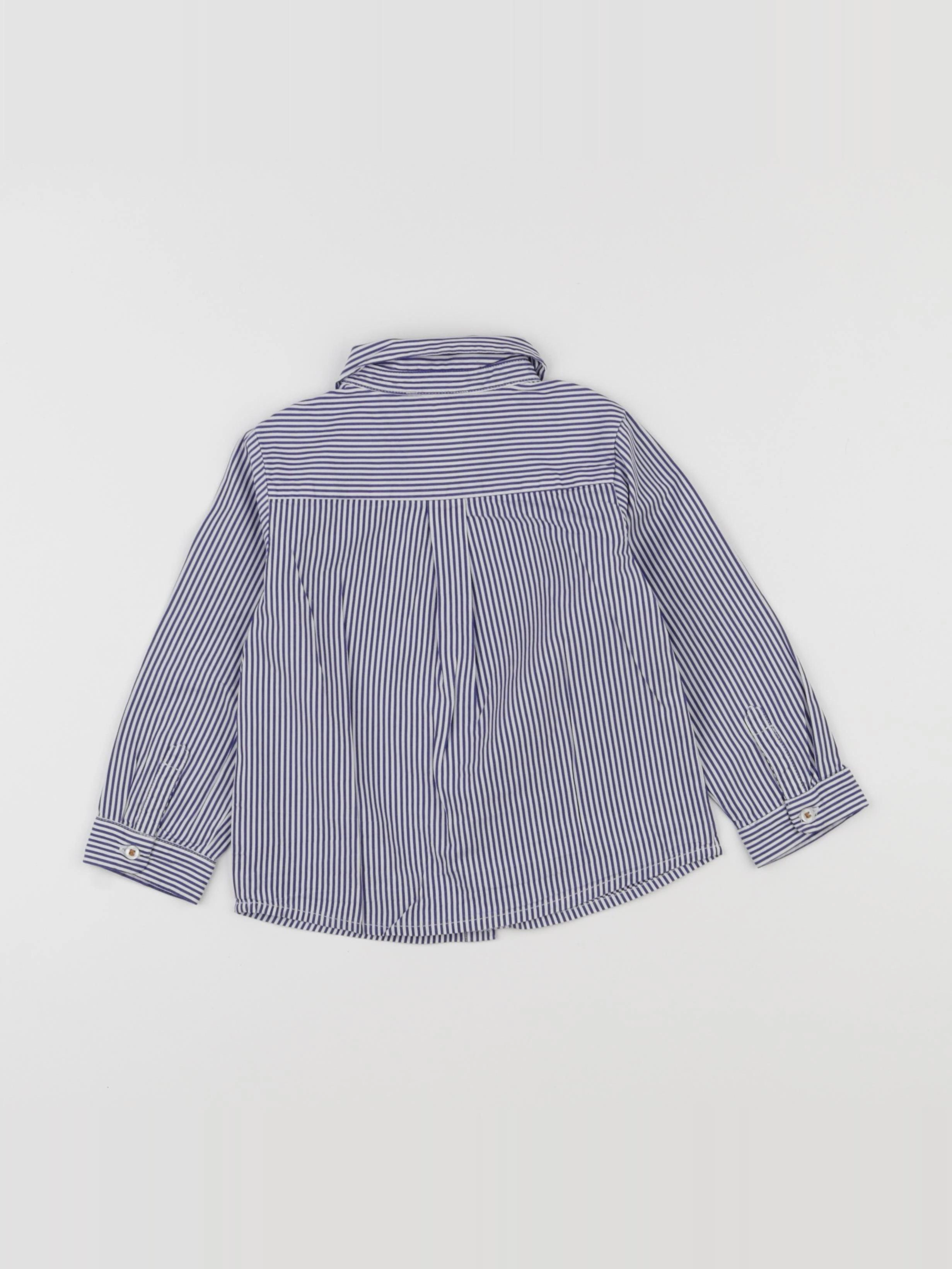 Jacadi - chemise bleu, blanc - 2 ans