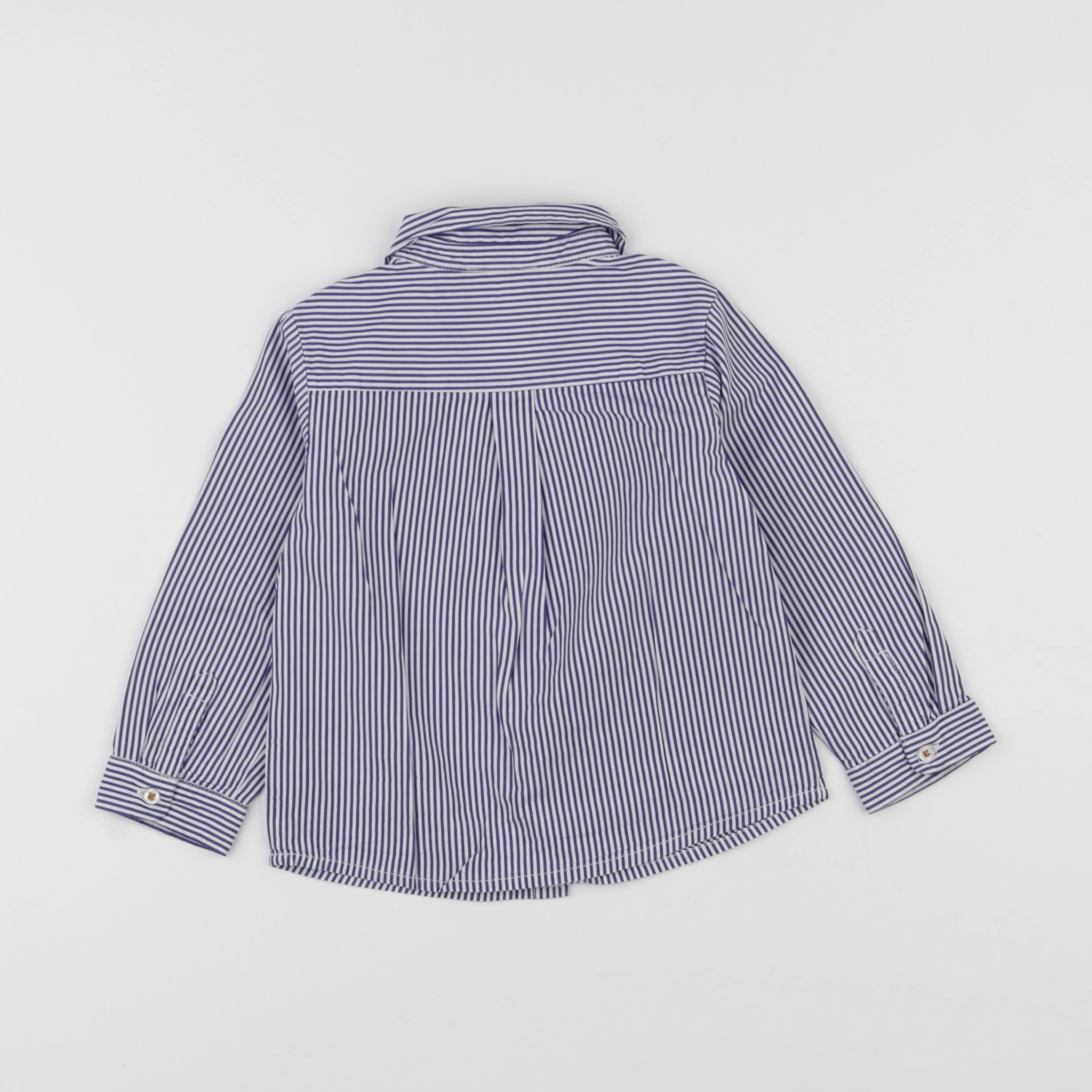 Jacadi - chemise bleu, blanc - 2 ans