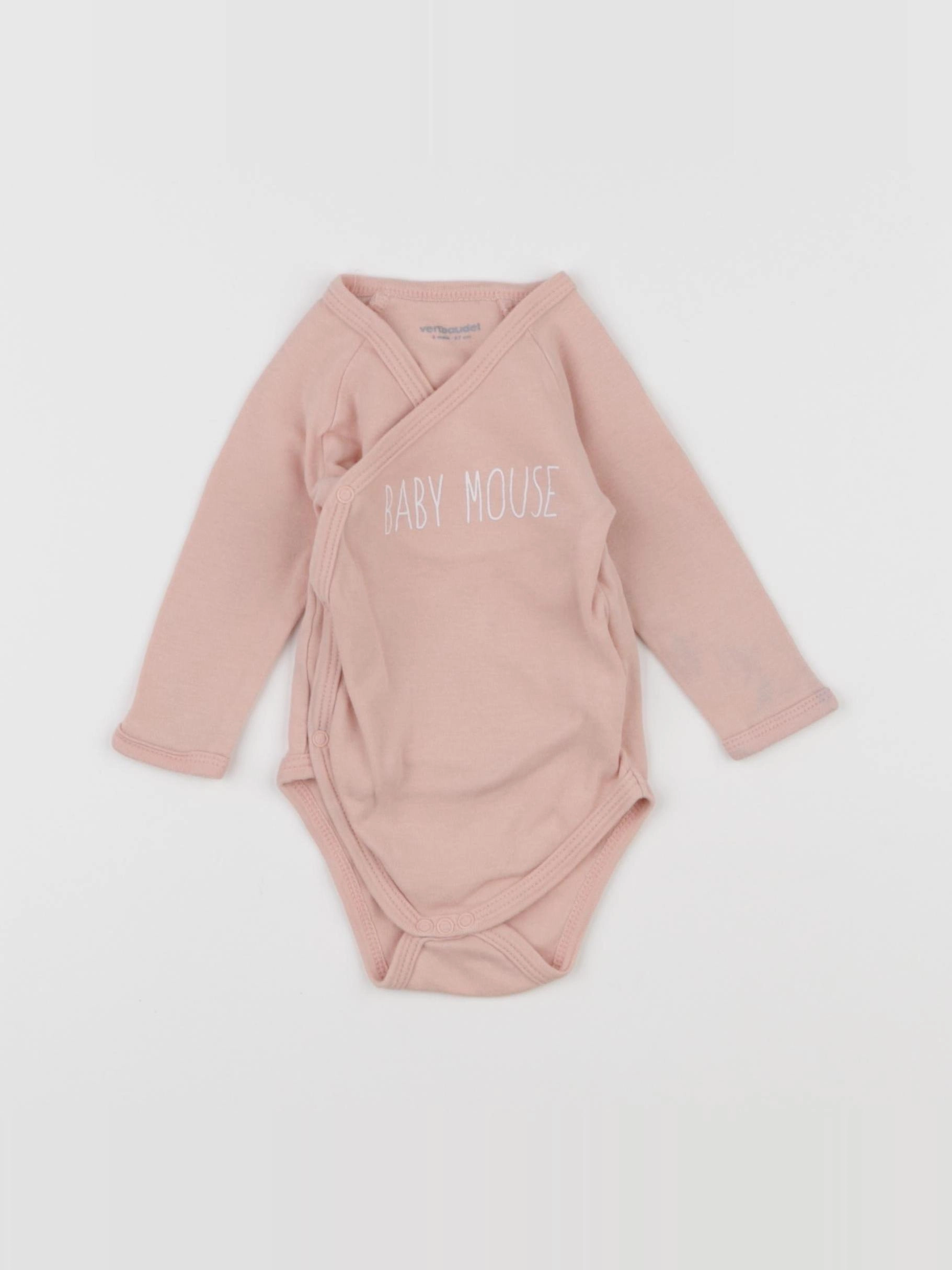 Vertbaudet - body rose - 6 mois