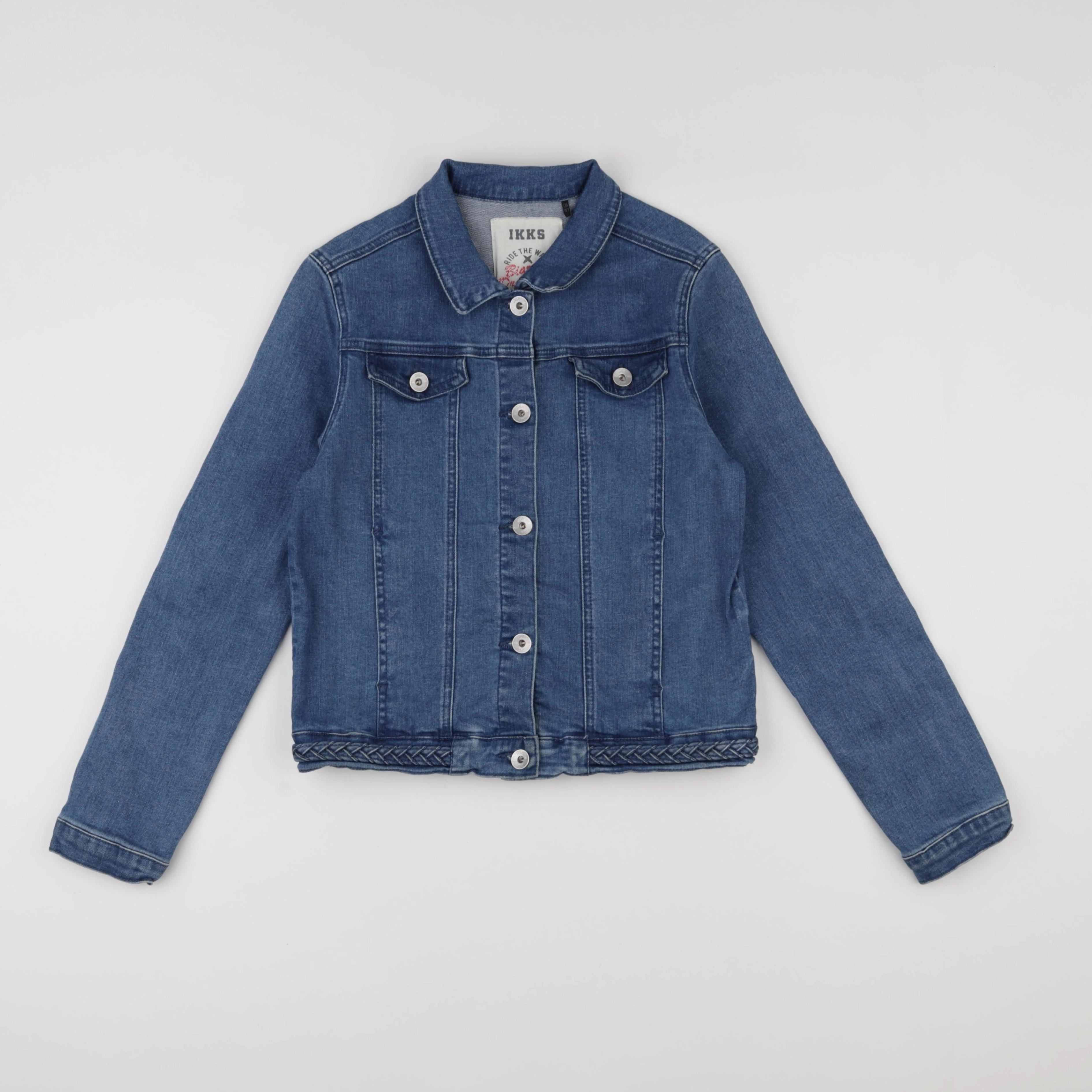 IKKS - veste imprimé au dos bleu - 12 ans