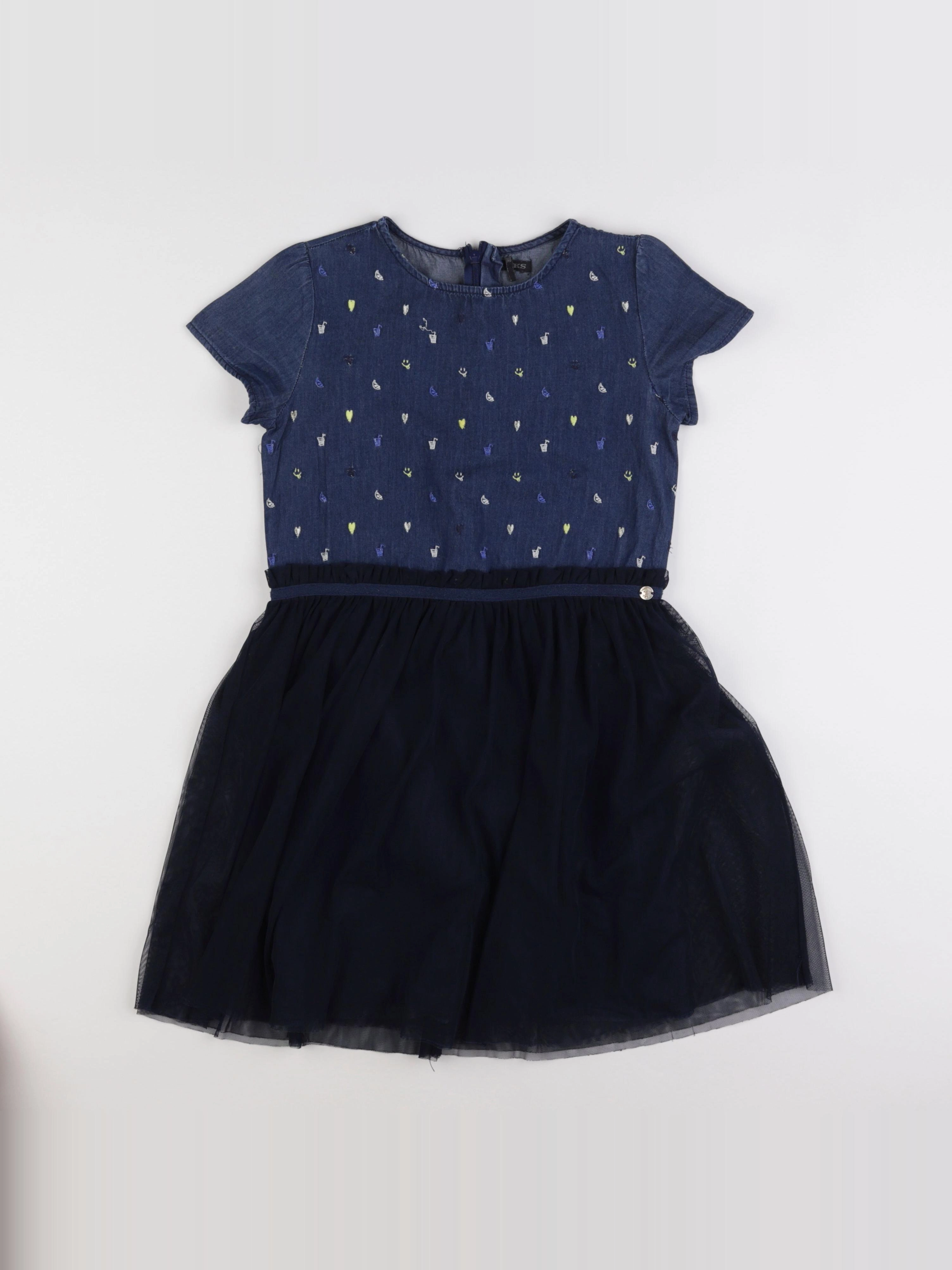 IKKS - robe bleu - 10 ans