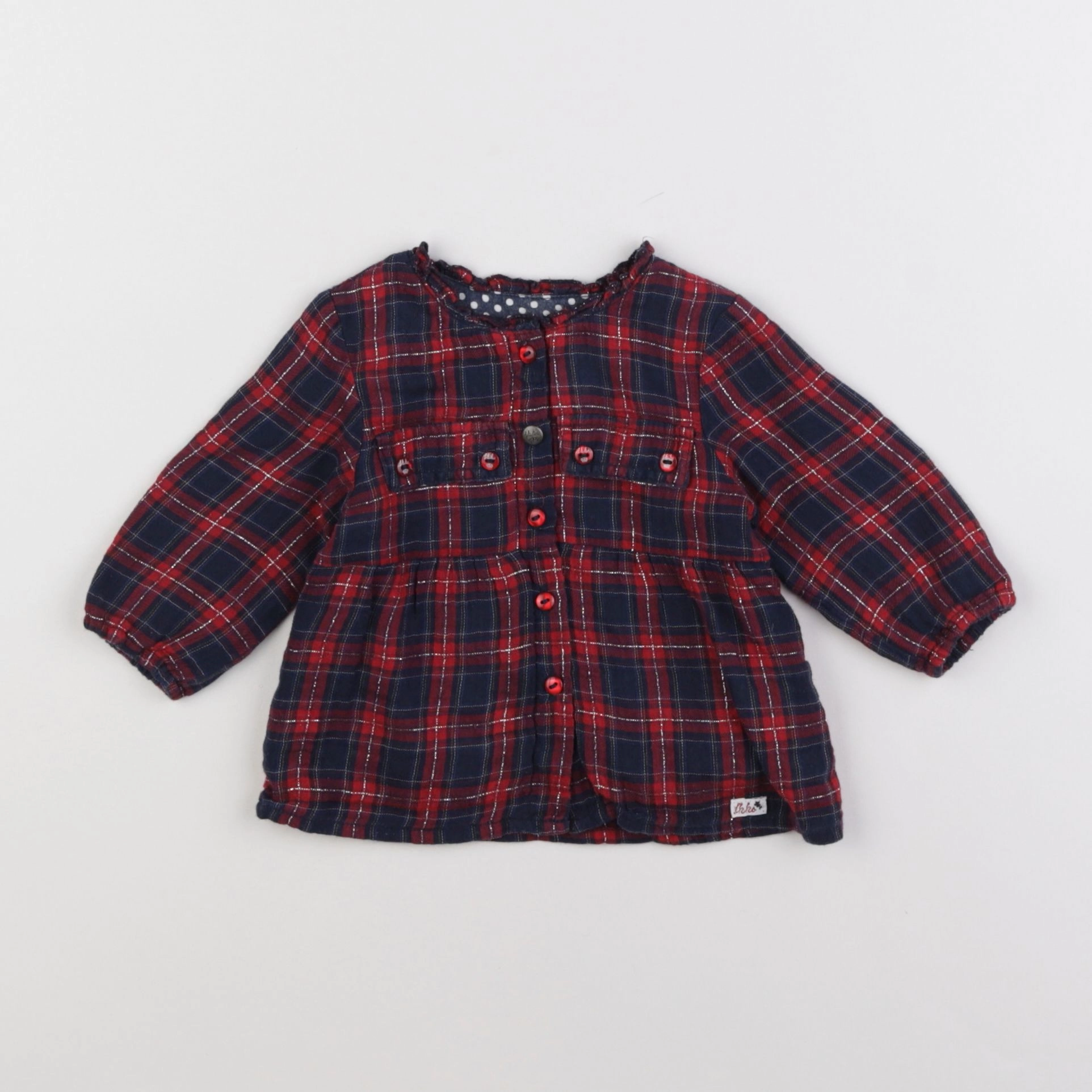 IKKS - robe rouge, bleu - 3 mois
