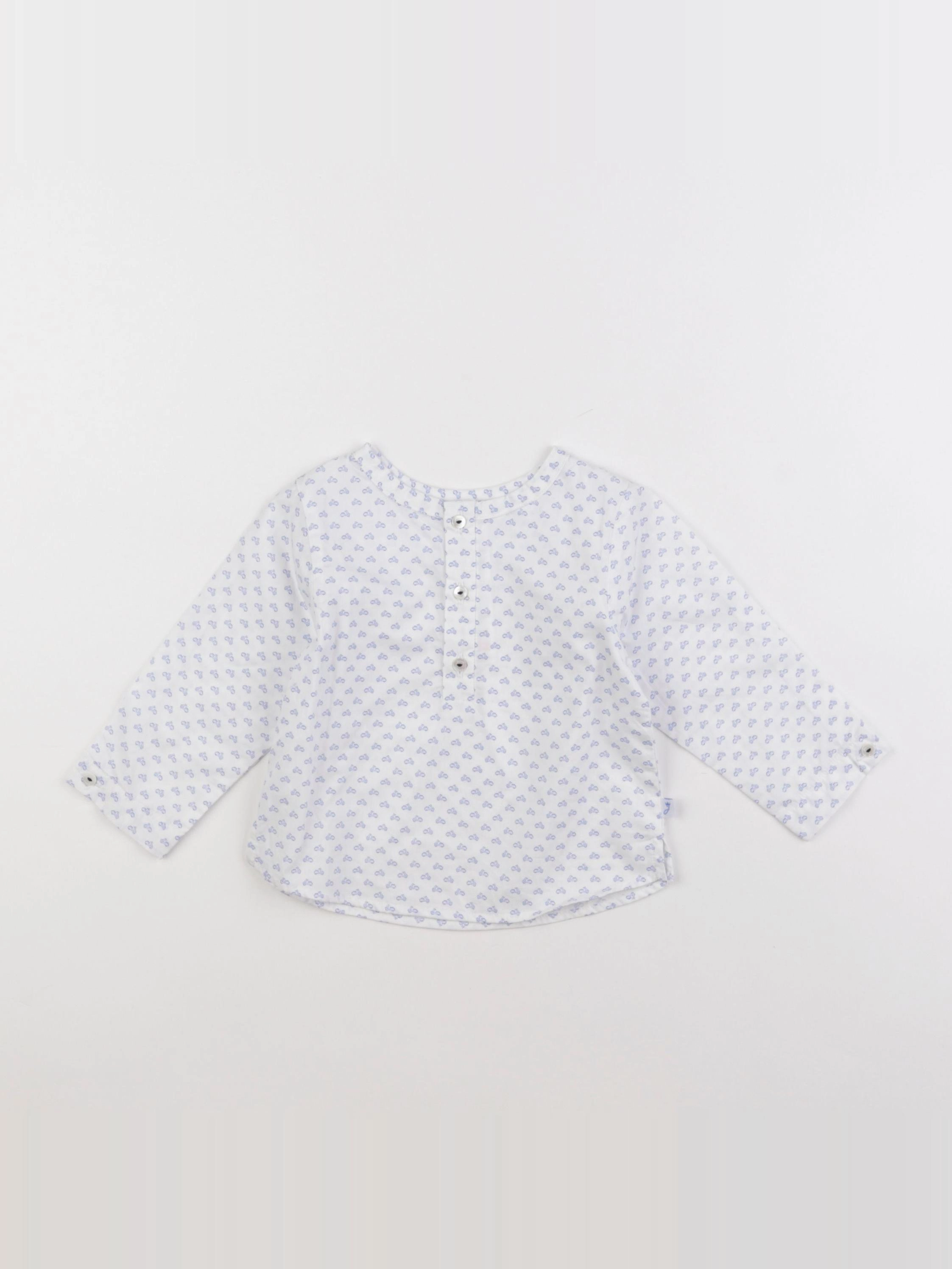 Jacadi - chemise bleu - 12 mois