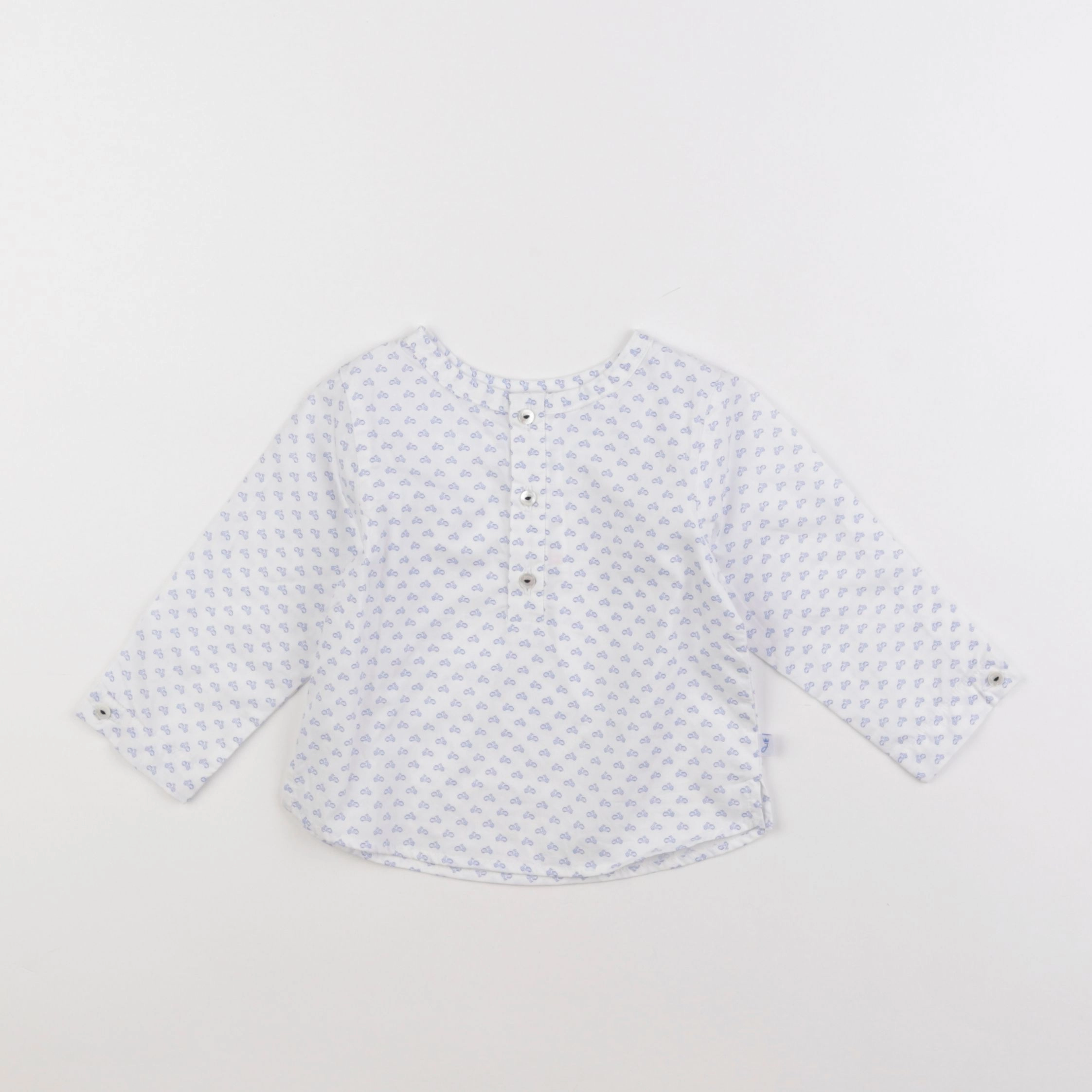 Jacadi - chemise bleu - 12 mois