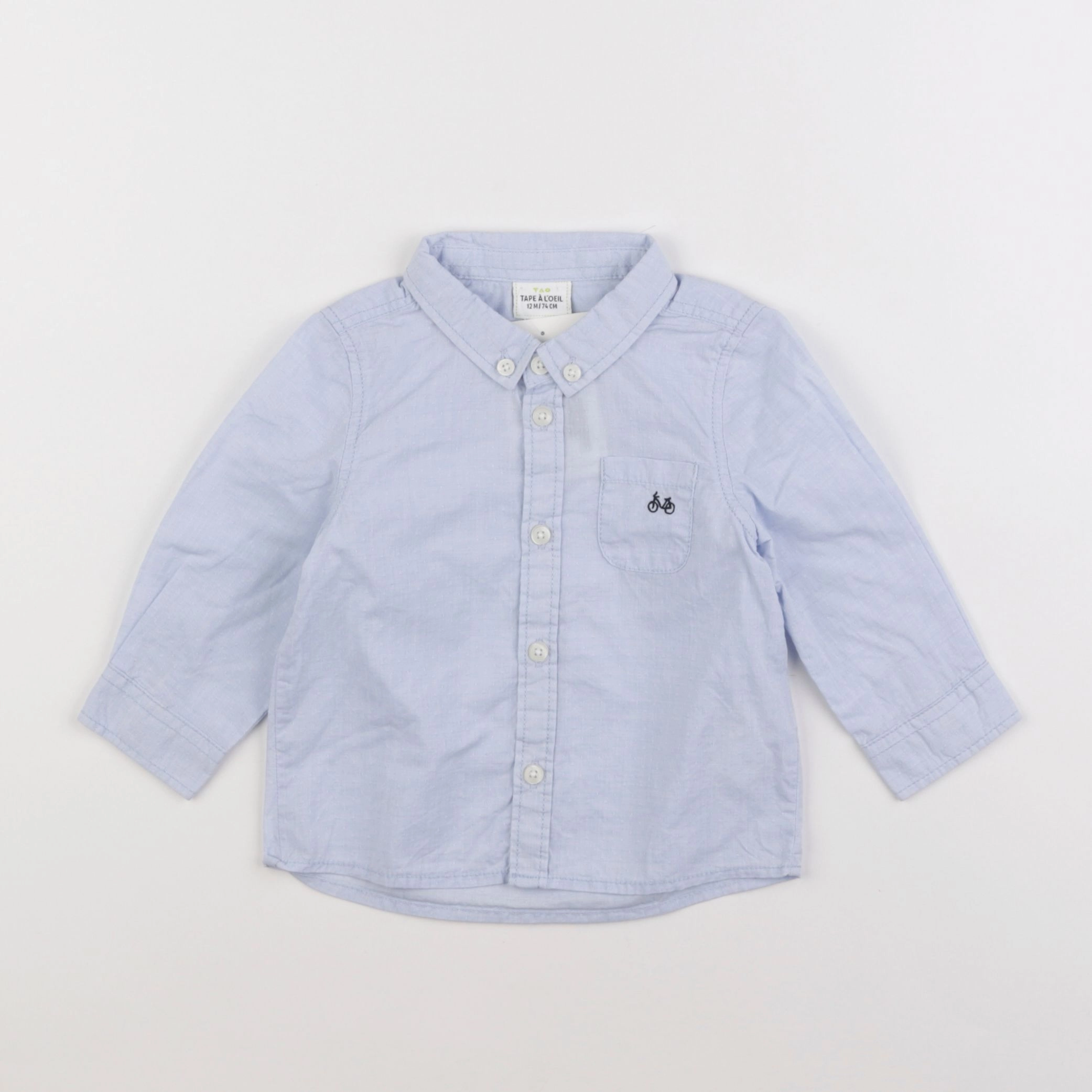 Tape à l'oeil - chemise bleu - 12 mois