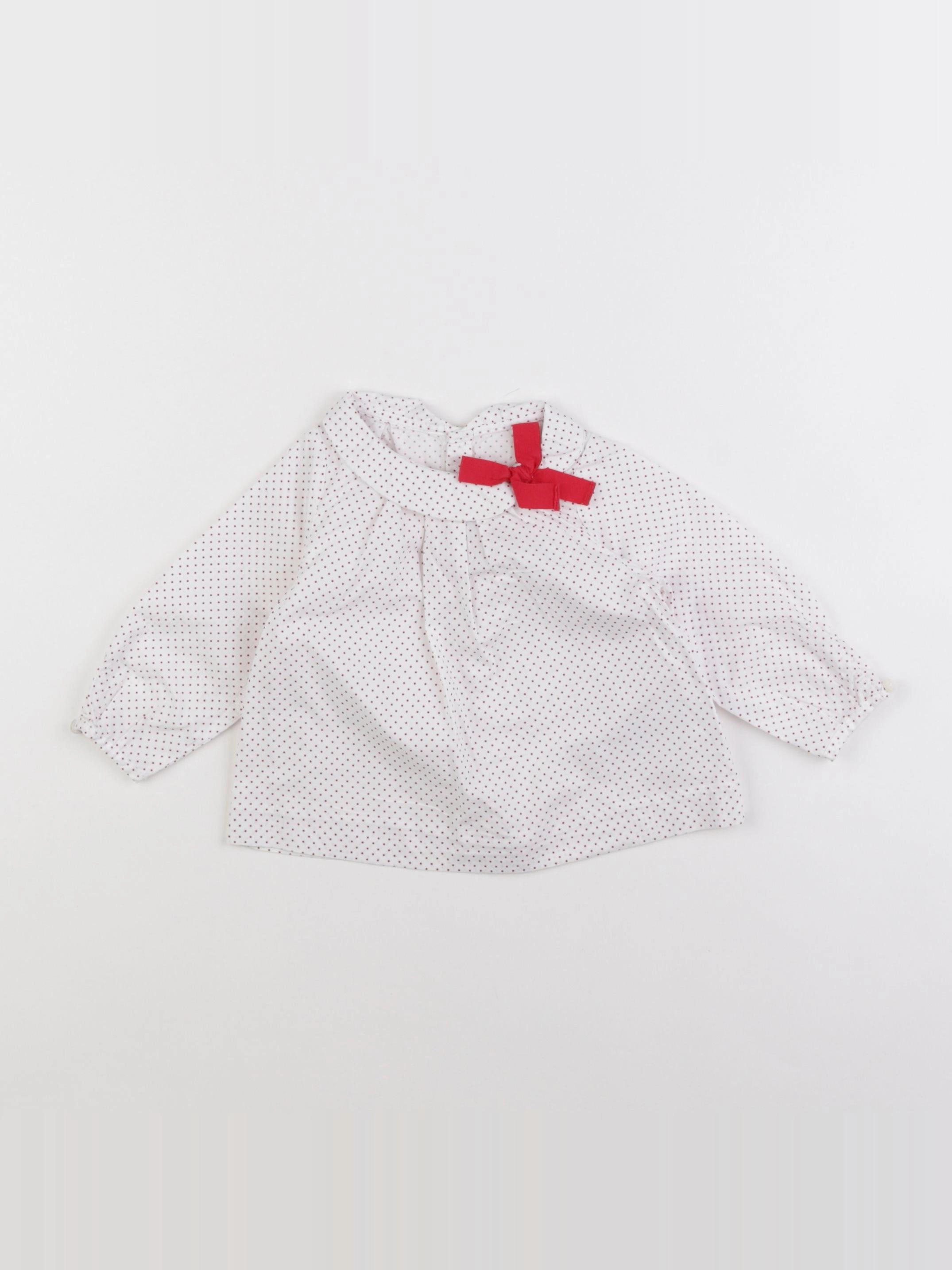Jacadi - blouse rouge - 6 mois