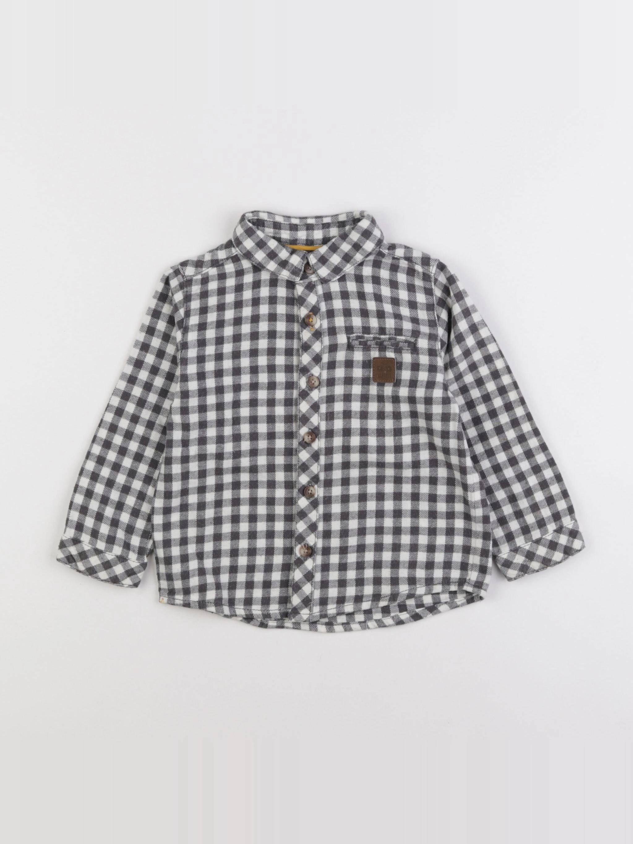 Vertbaudet - chemise gris - 2 ans