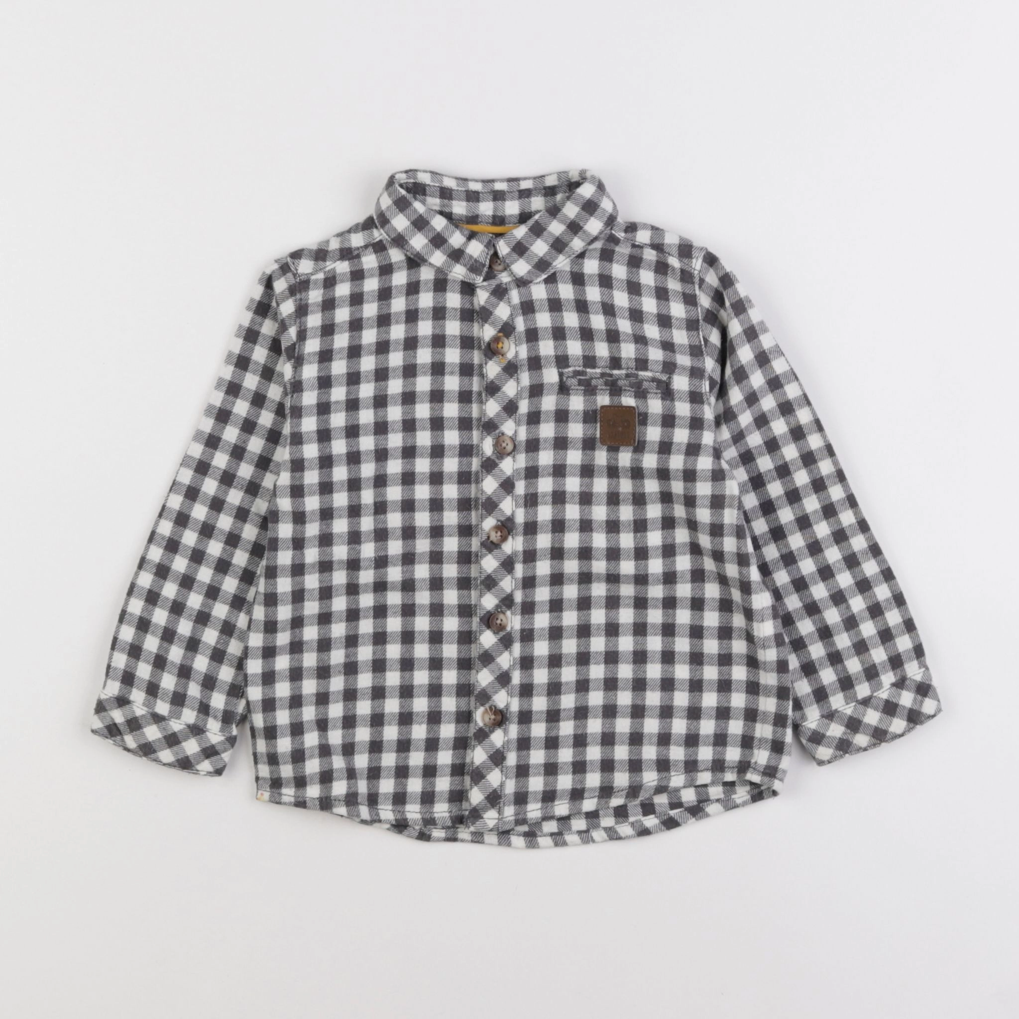 Vertbaudet - chemise gris - 2 ans