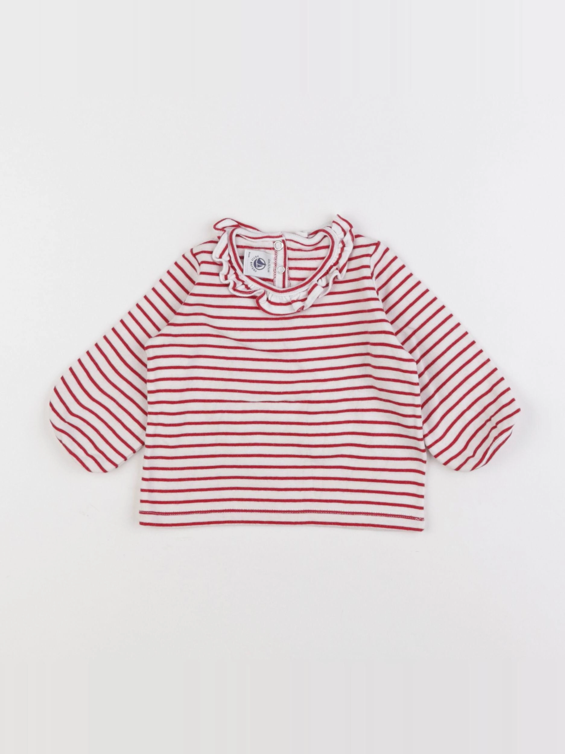 Petit Bateau - tee-shirt rouge - 6 mois