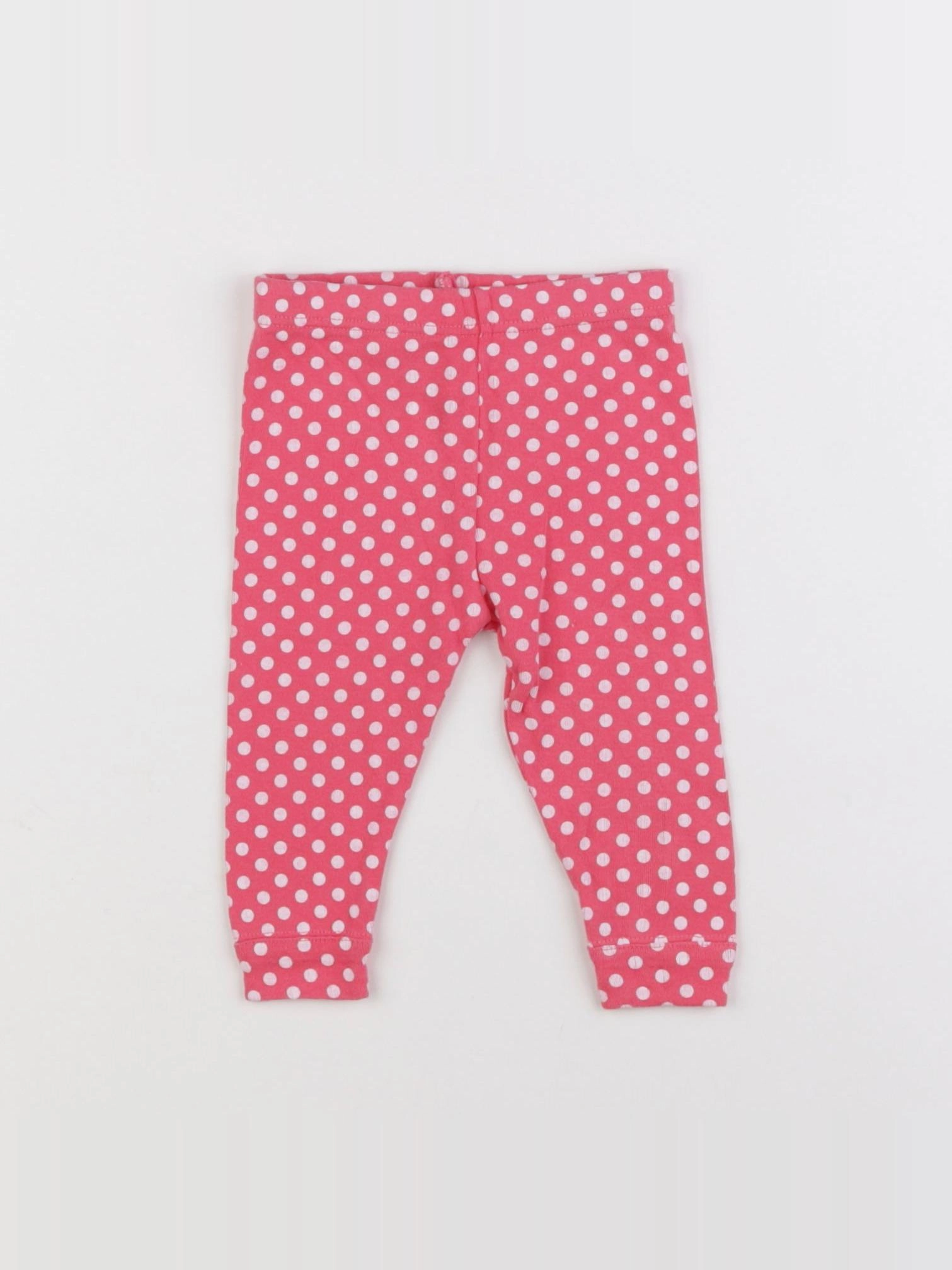 Petit Bateau - legging rose, blanc - 6 mois