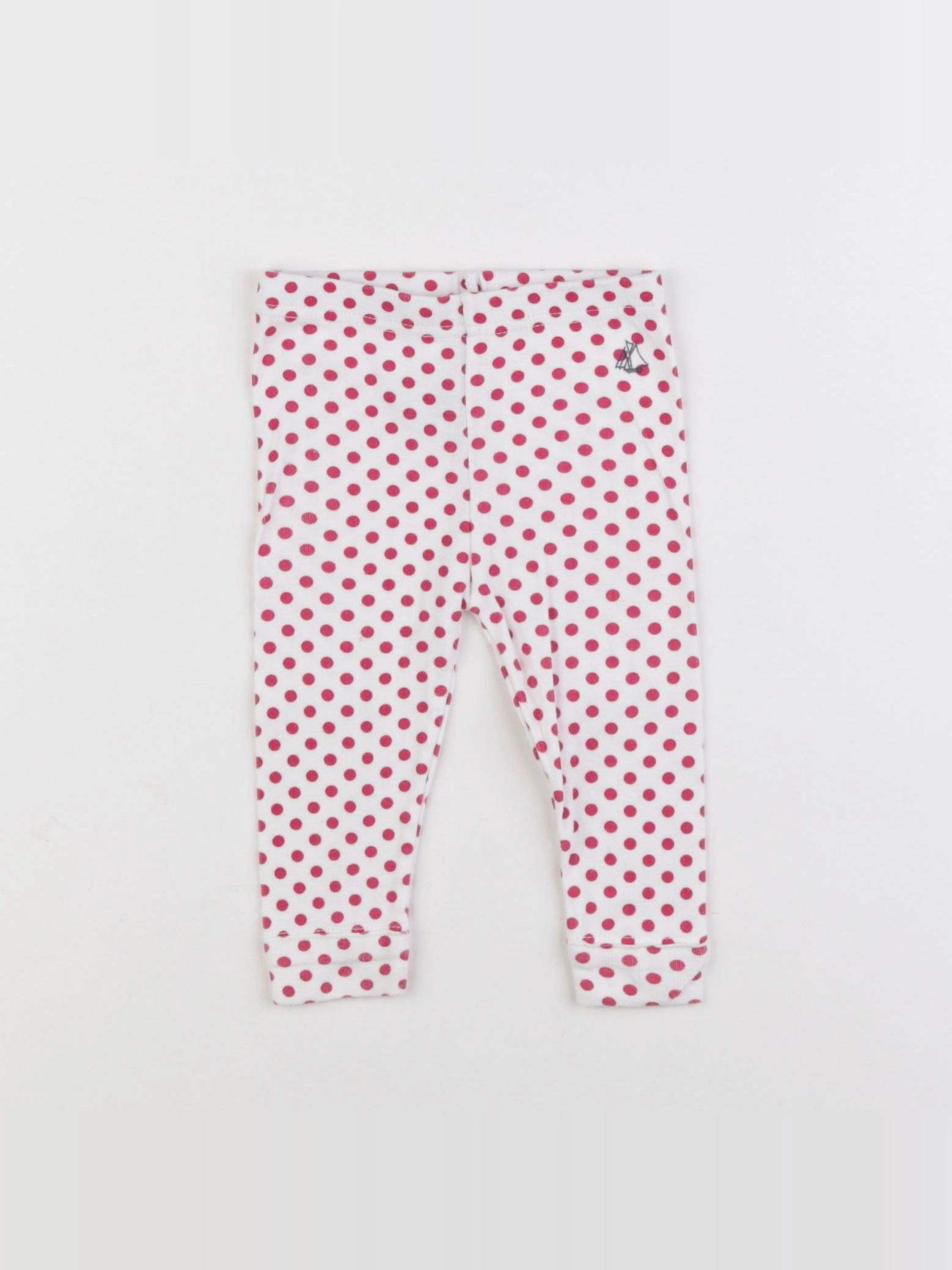 Petit Bateau - legging rose, blanc - 6 mois