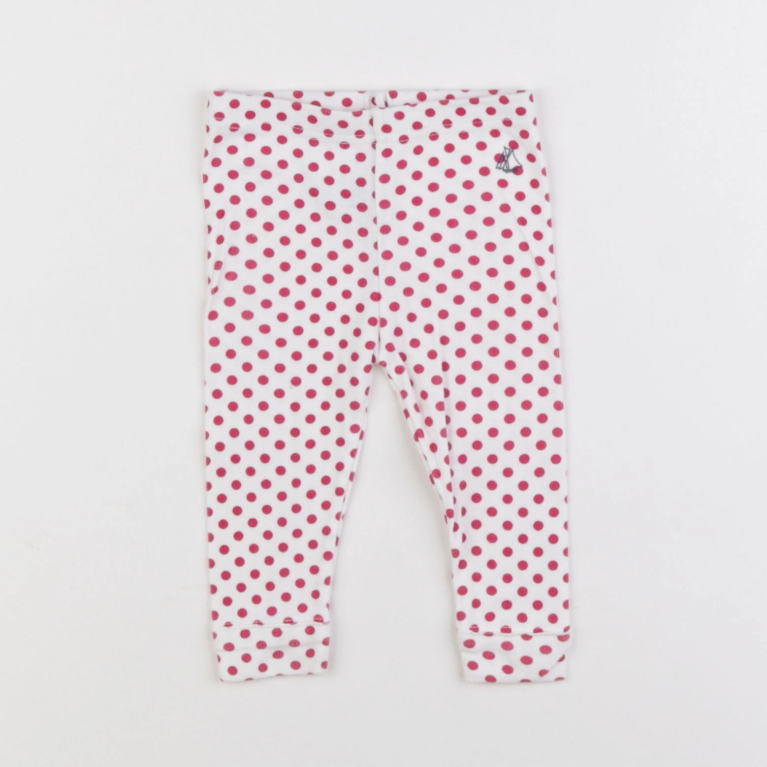 Petit Bateau - legging rose, blanc - 6 mois