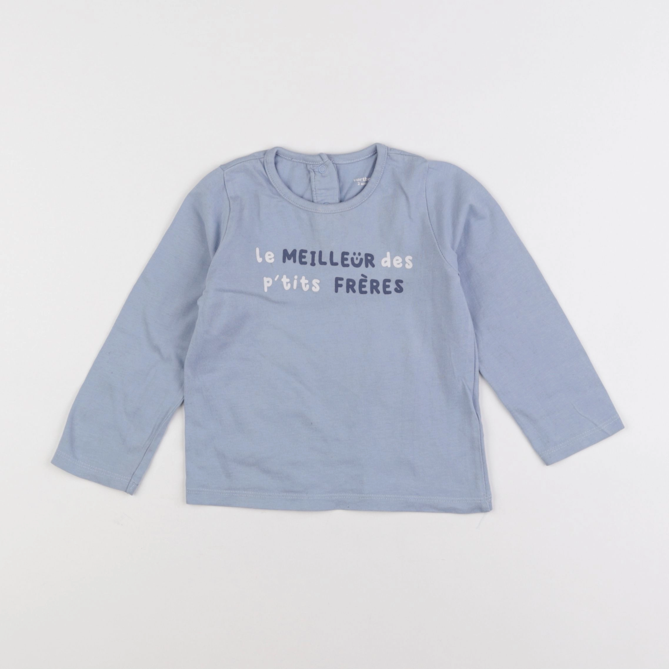 Vertbaudet - tee-shirt bleu - 2 ans