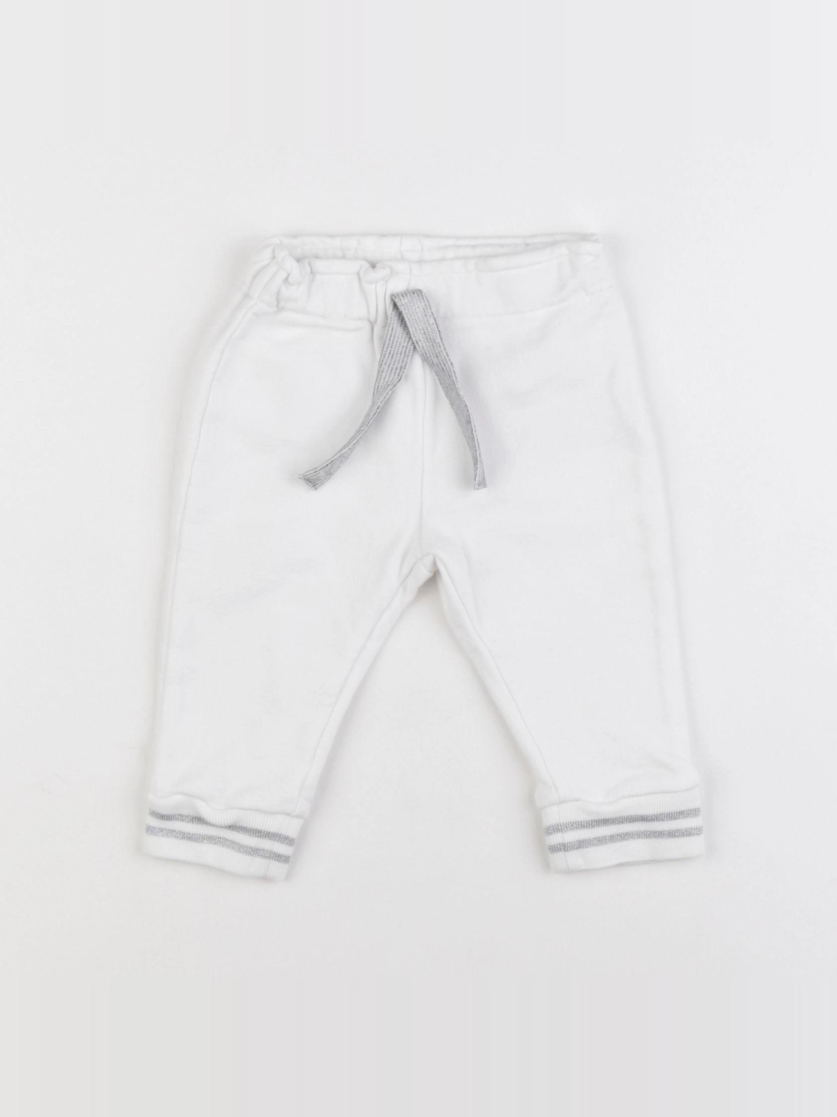 Petit Bateau - jogging blanc - 6 mois