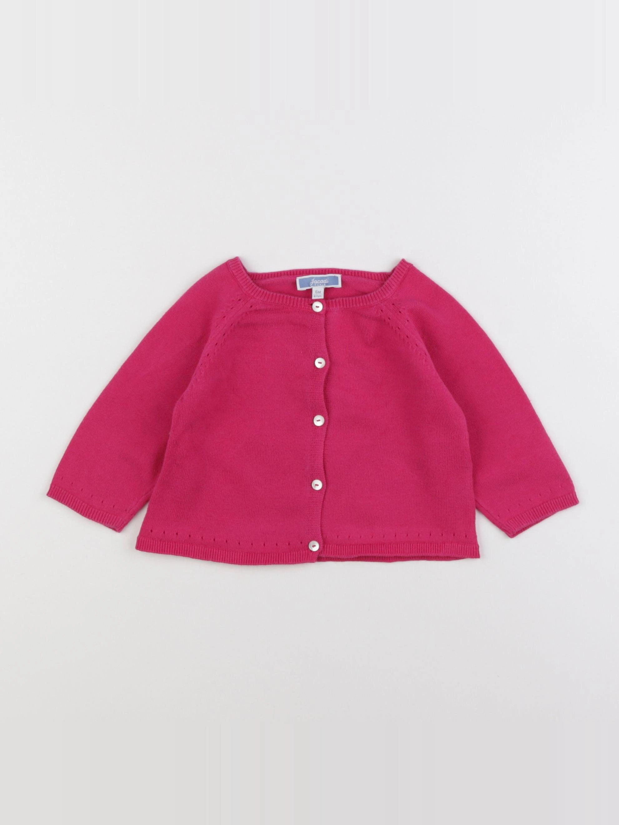 Jacadi - gilet rose - 6 mois