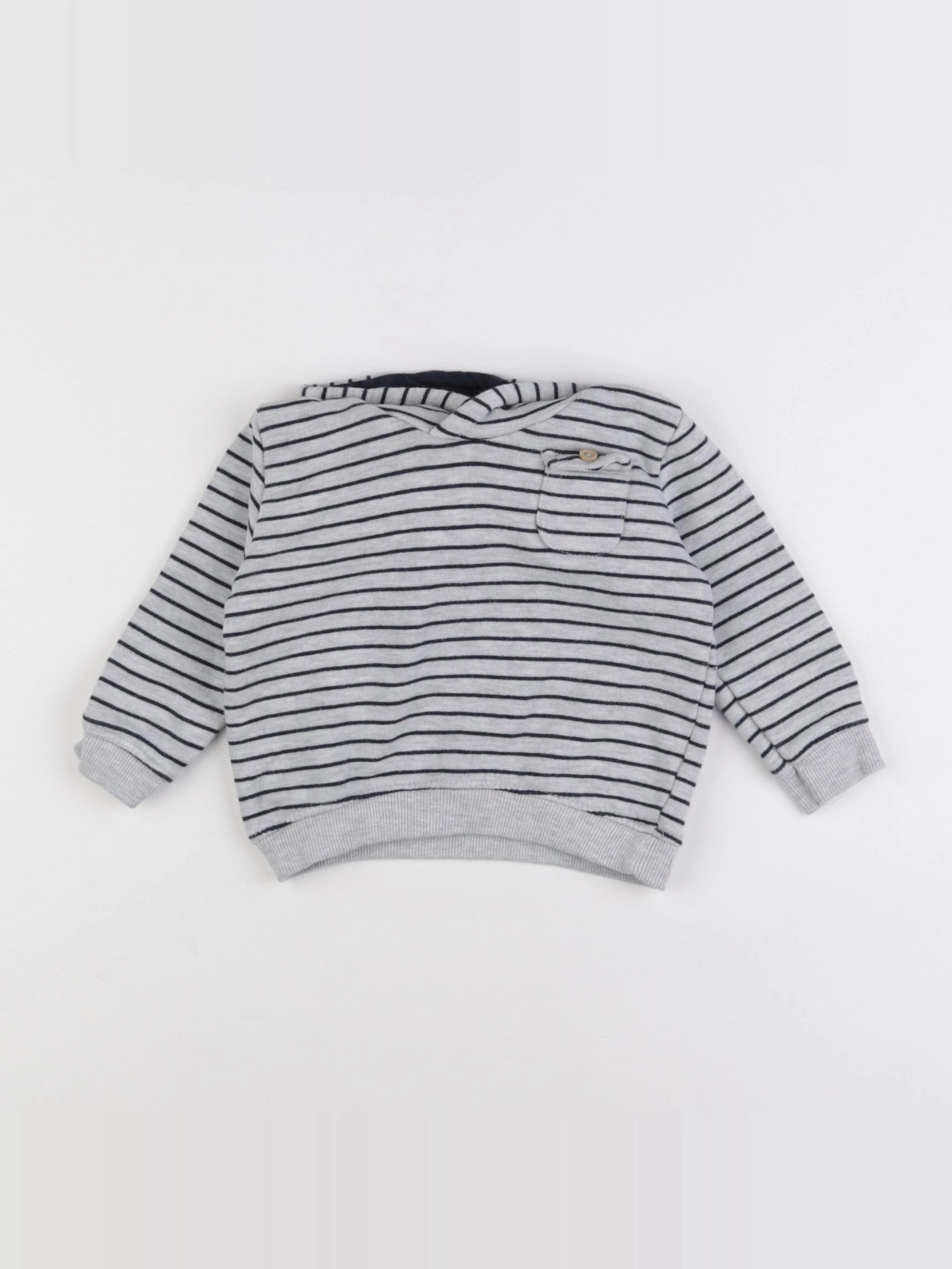 Zara - sweat gris - 9/12 mois