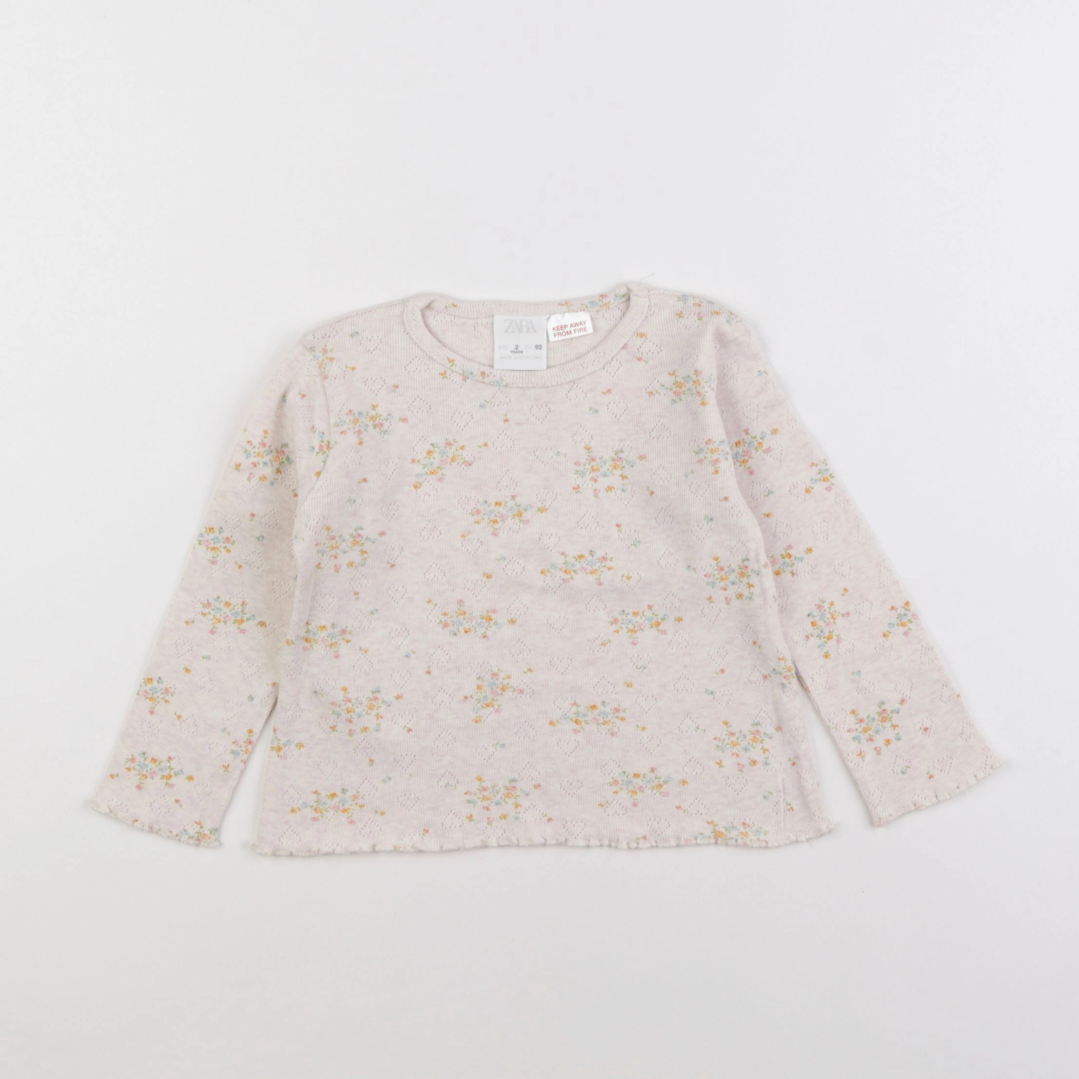 Zara - tee-shirt beige - 2 ans