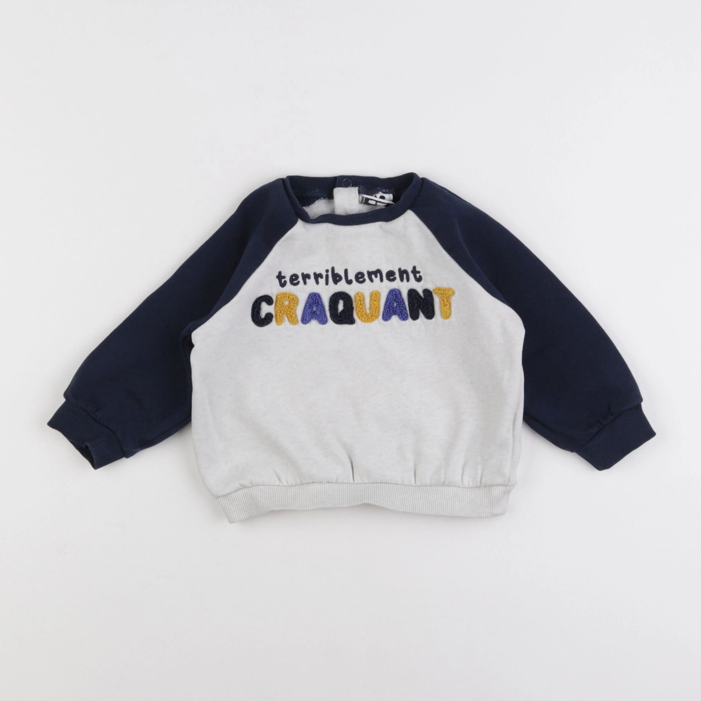 Tape à l'oeil - sweat bleu - 18 mois