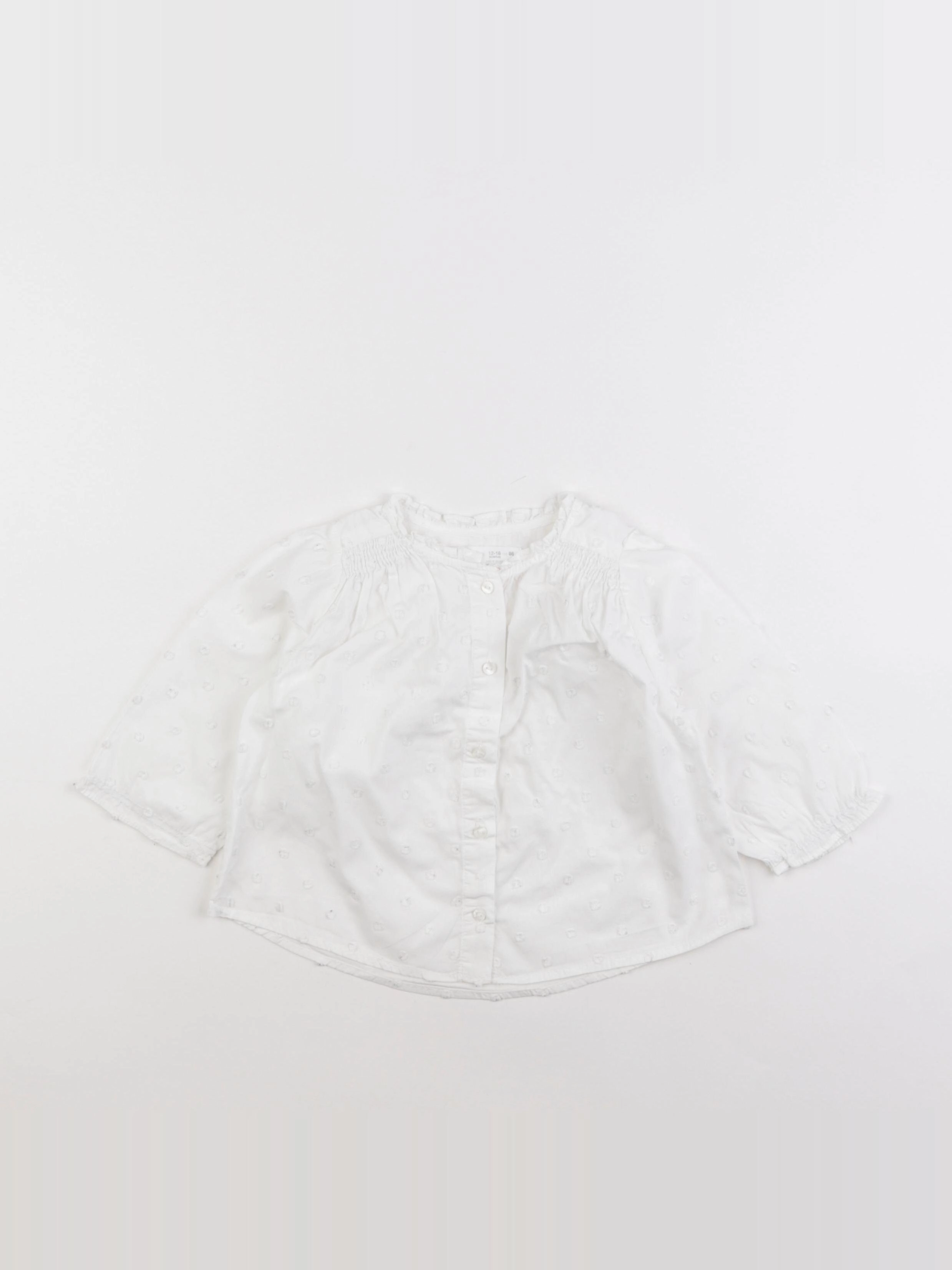 Zara - blouse blanc - 12/18 mois