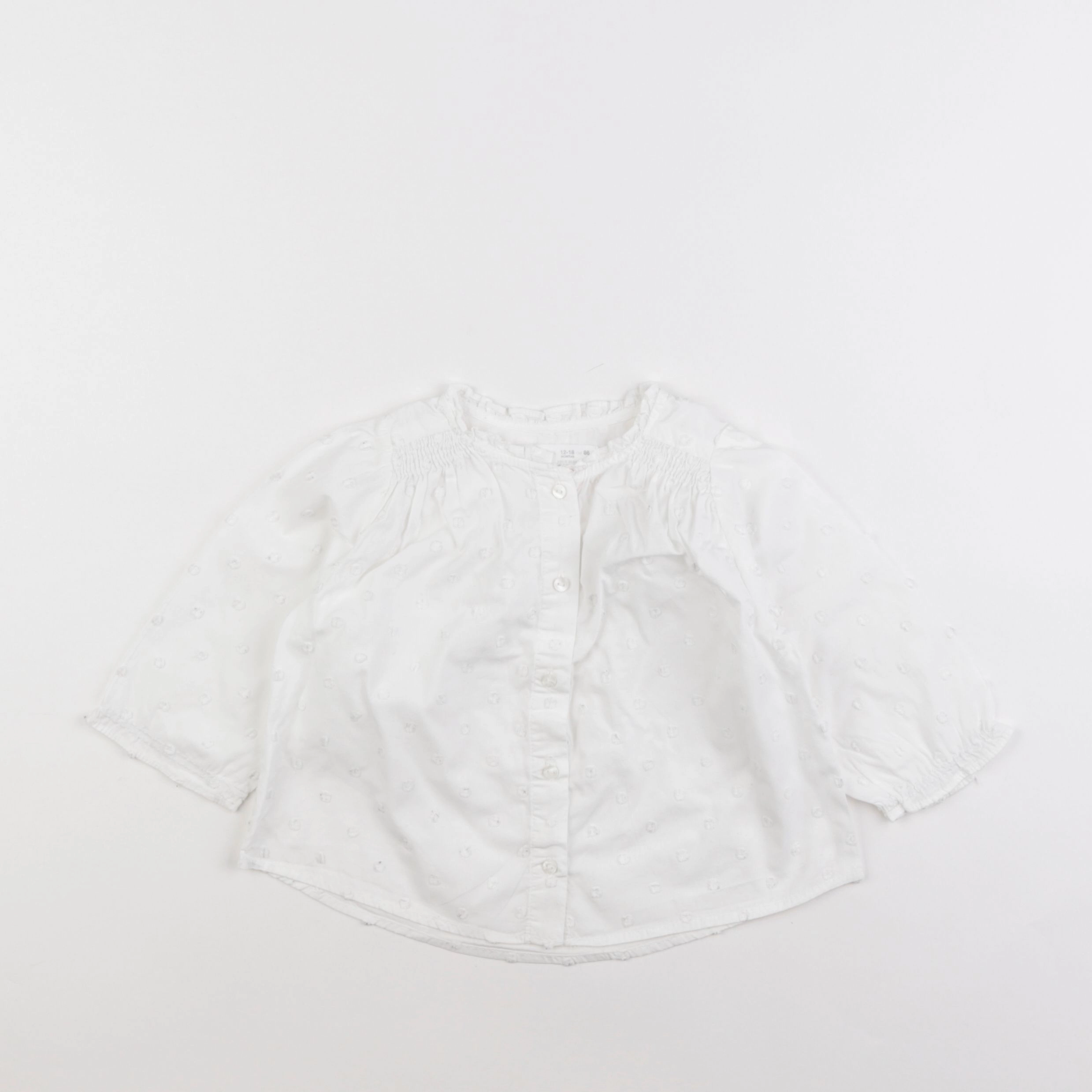 Zara - blouse blanc - 12/18 mois