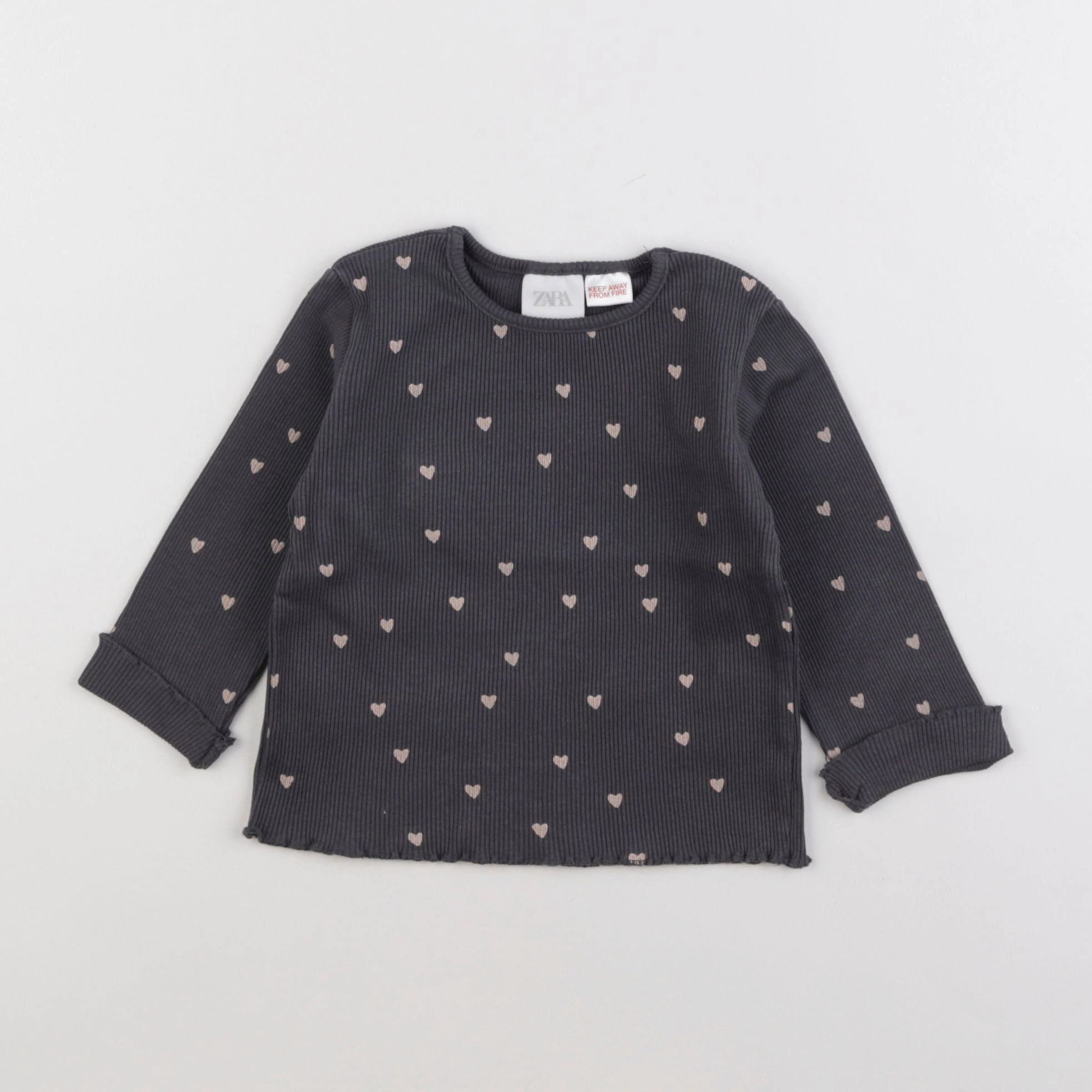 Zara - tee-shirt gris - 9/12 mois