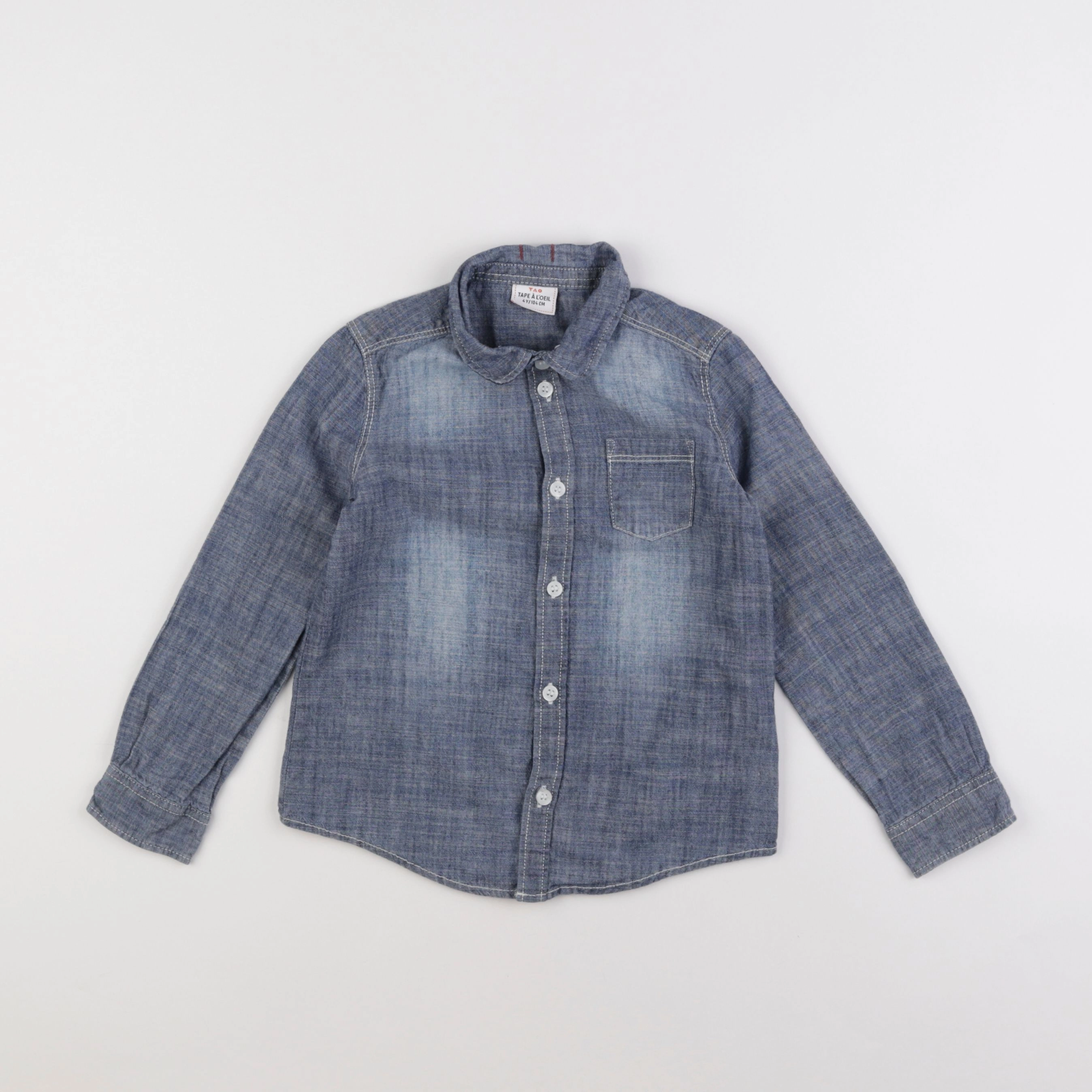 Tape à l'oeil - chemise bleu - 4 ans