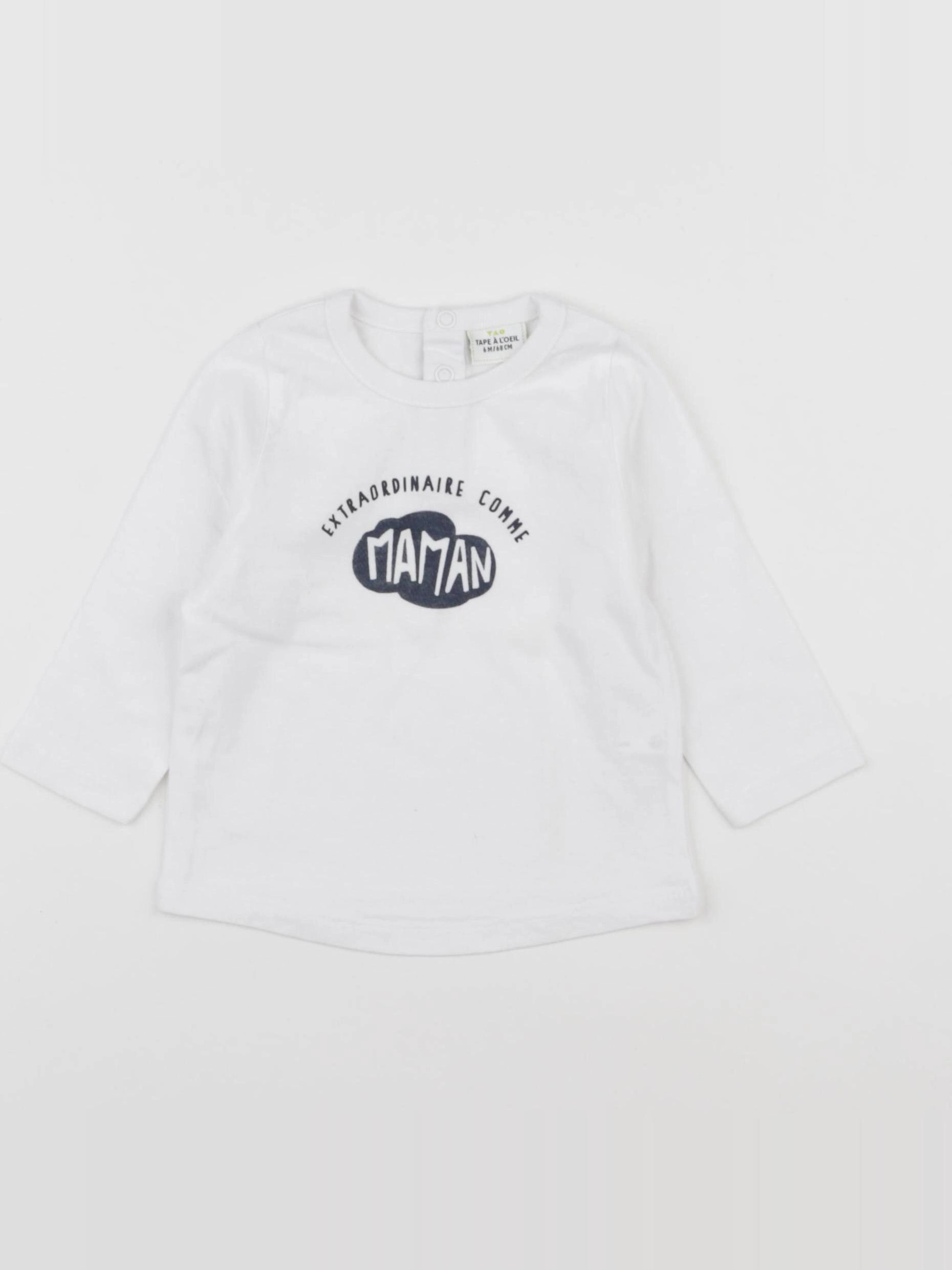 Tape à l'oeil - tee-shirt blanc - 6 mois