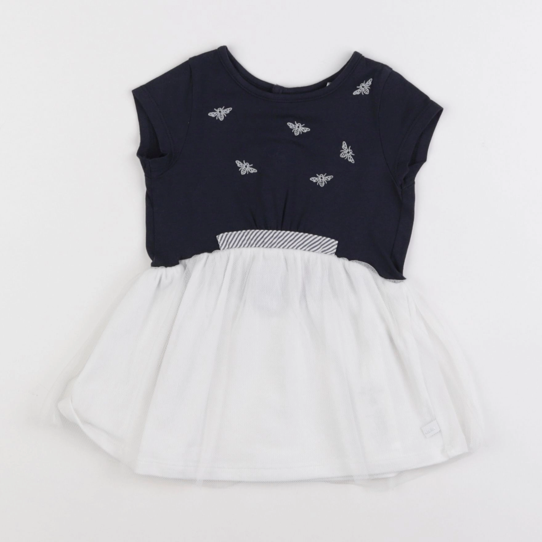 IKKS - robe blanc, bleu - 6 mois