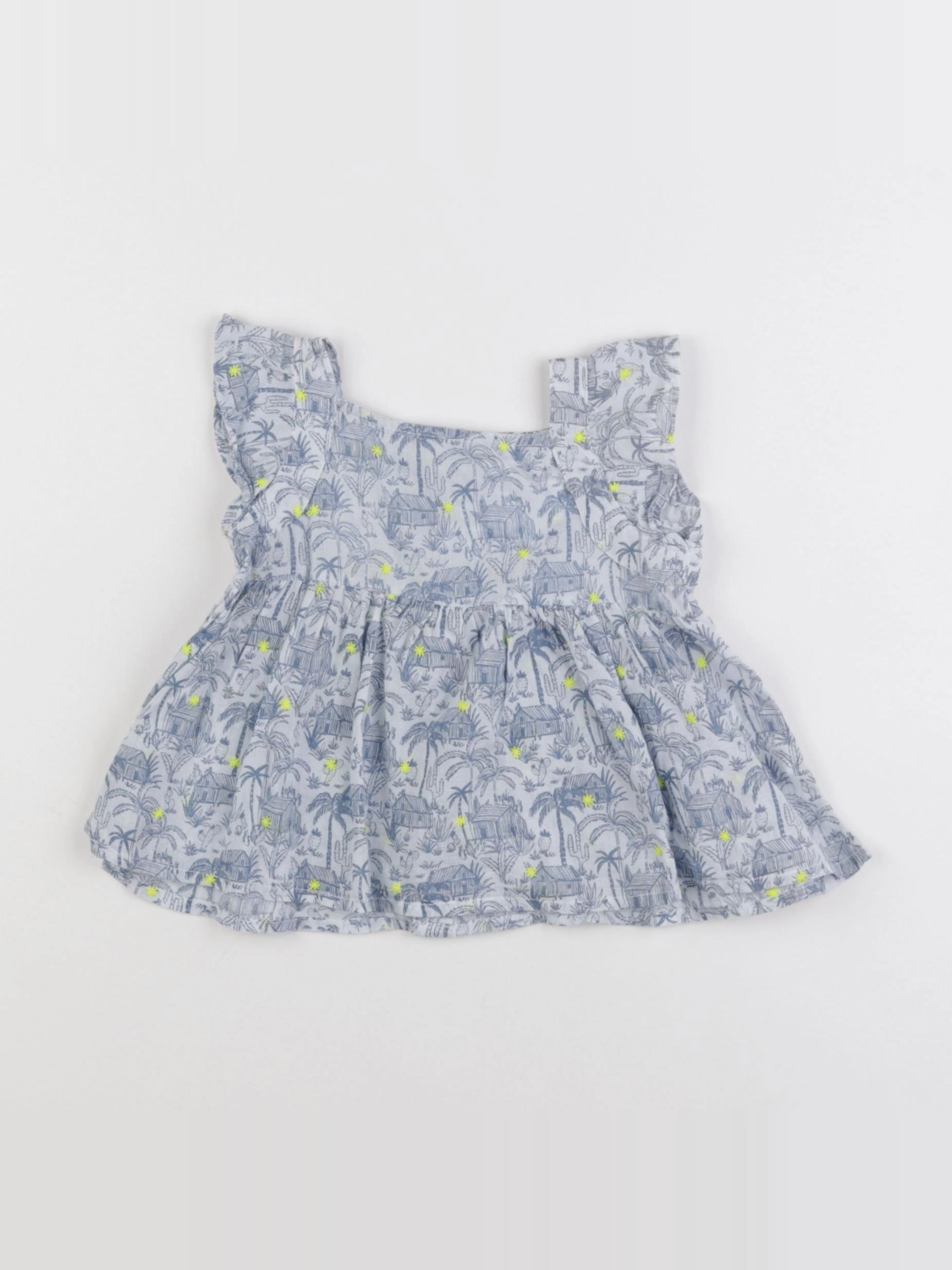 Boutchou - blouse bleu - 9 mois