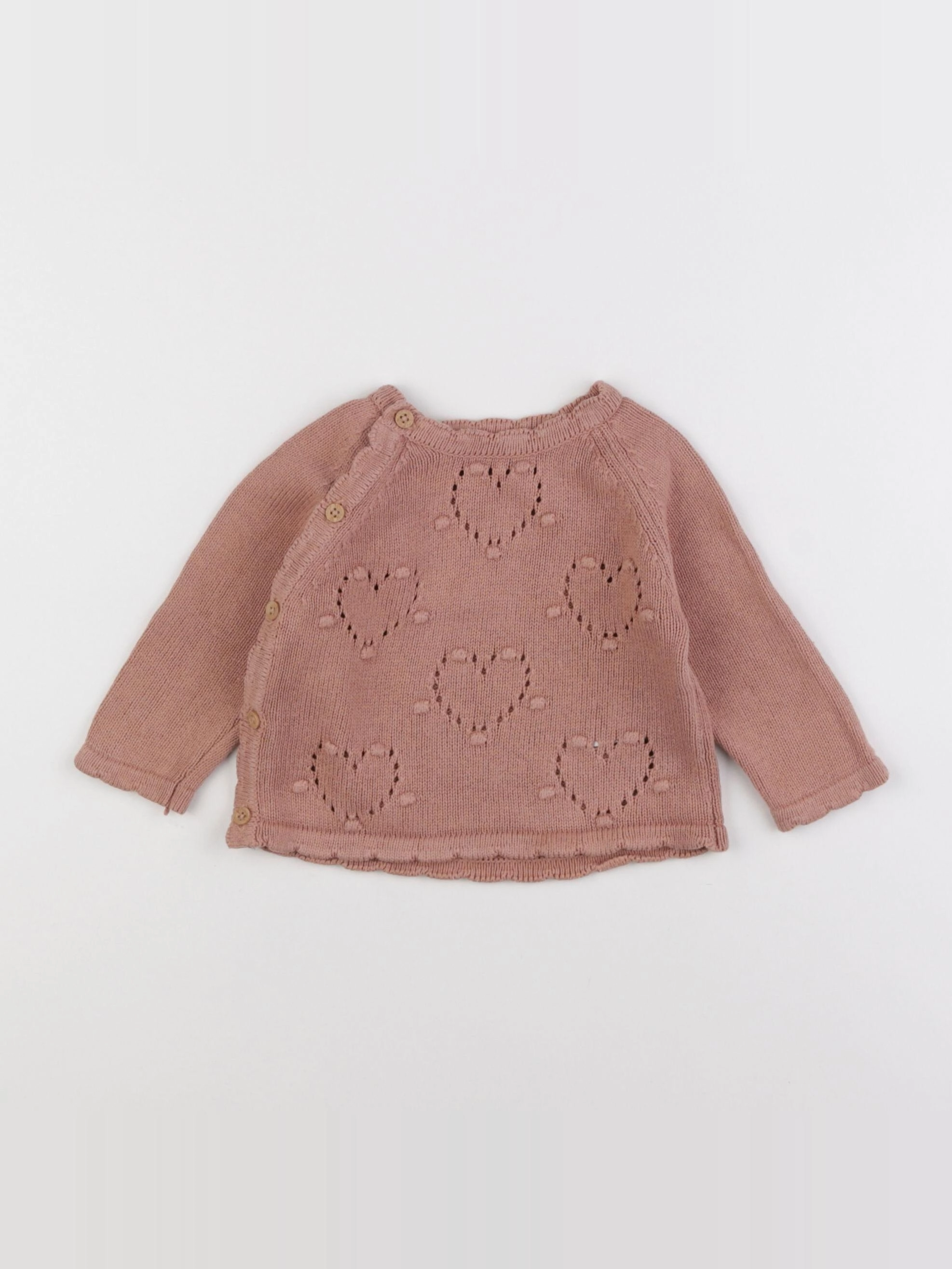 Vertbaudet - pull rose - 6 mois
