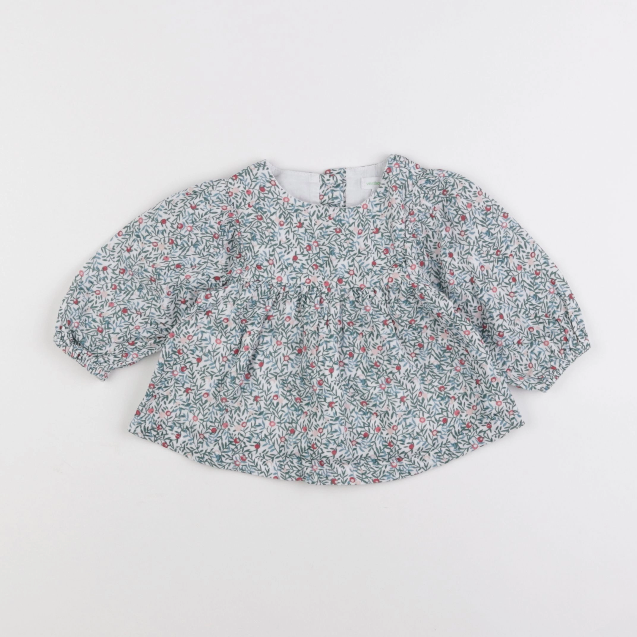 Vertbaudet - blouse vert - 6 mois
