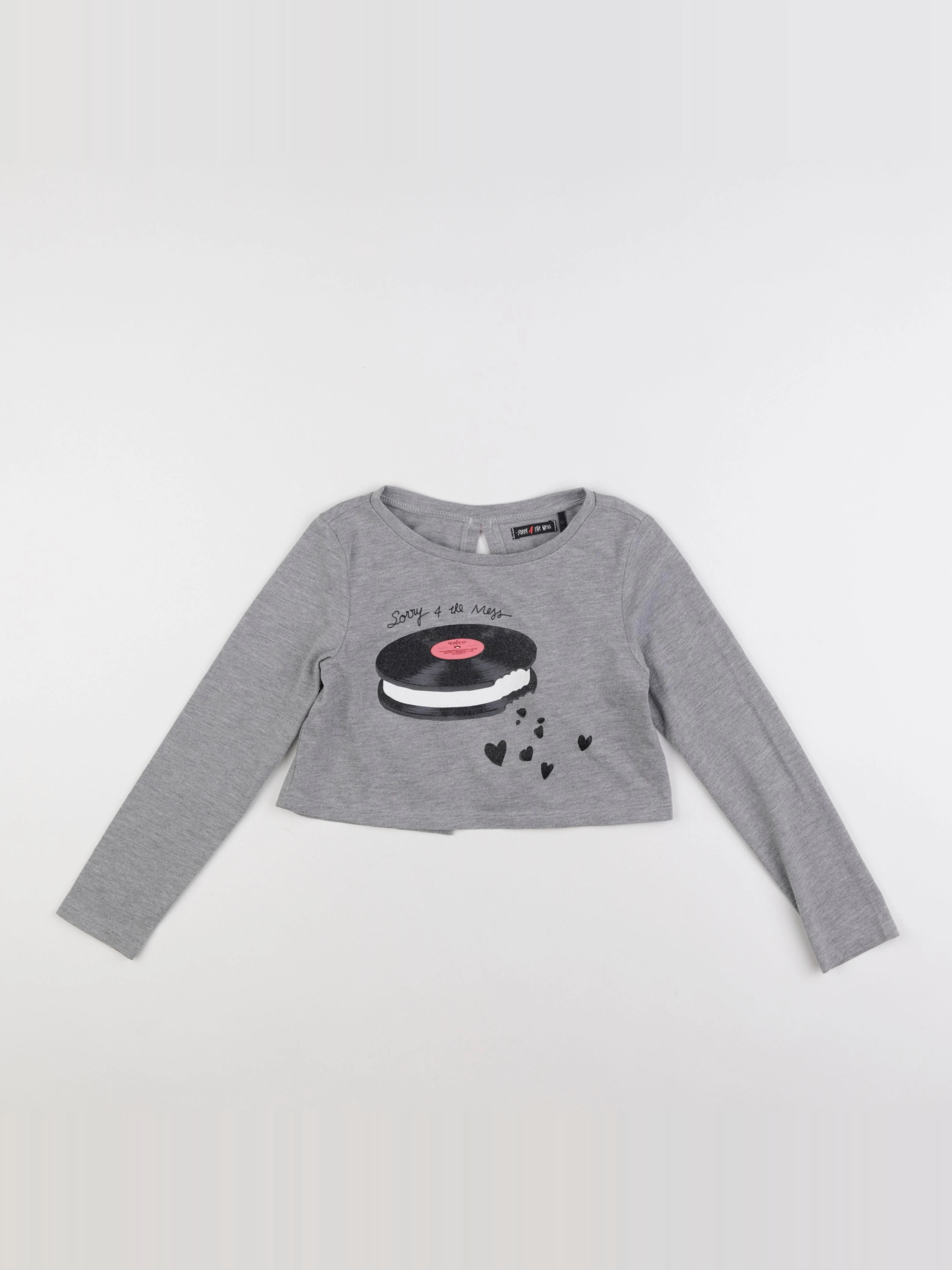 IKKS - tee-shirt gris - 8 ans