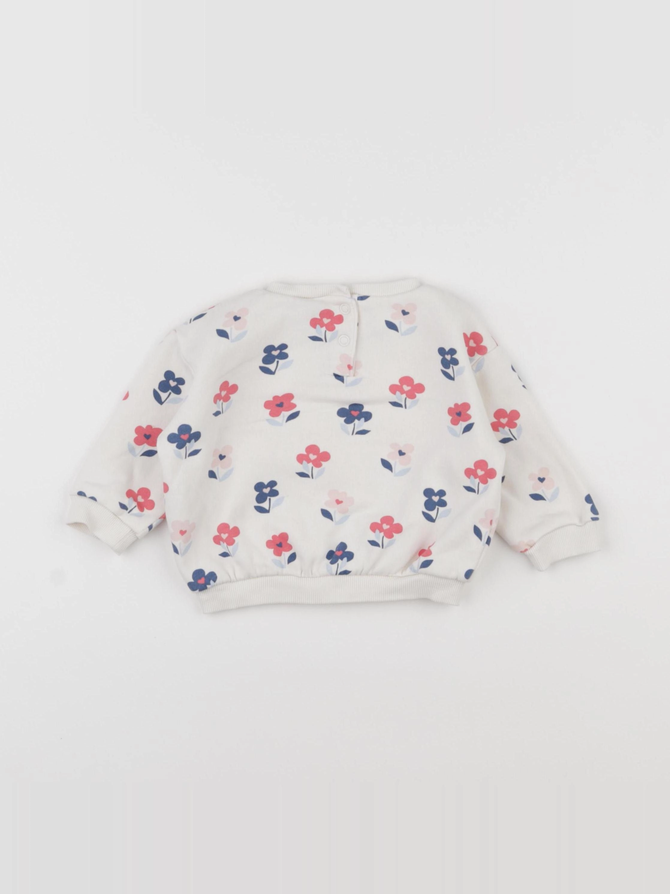 Tape à l'oeil - sweat blanc - 6 mois