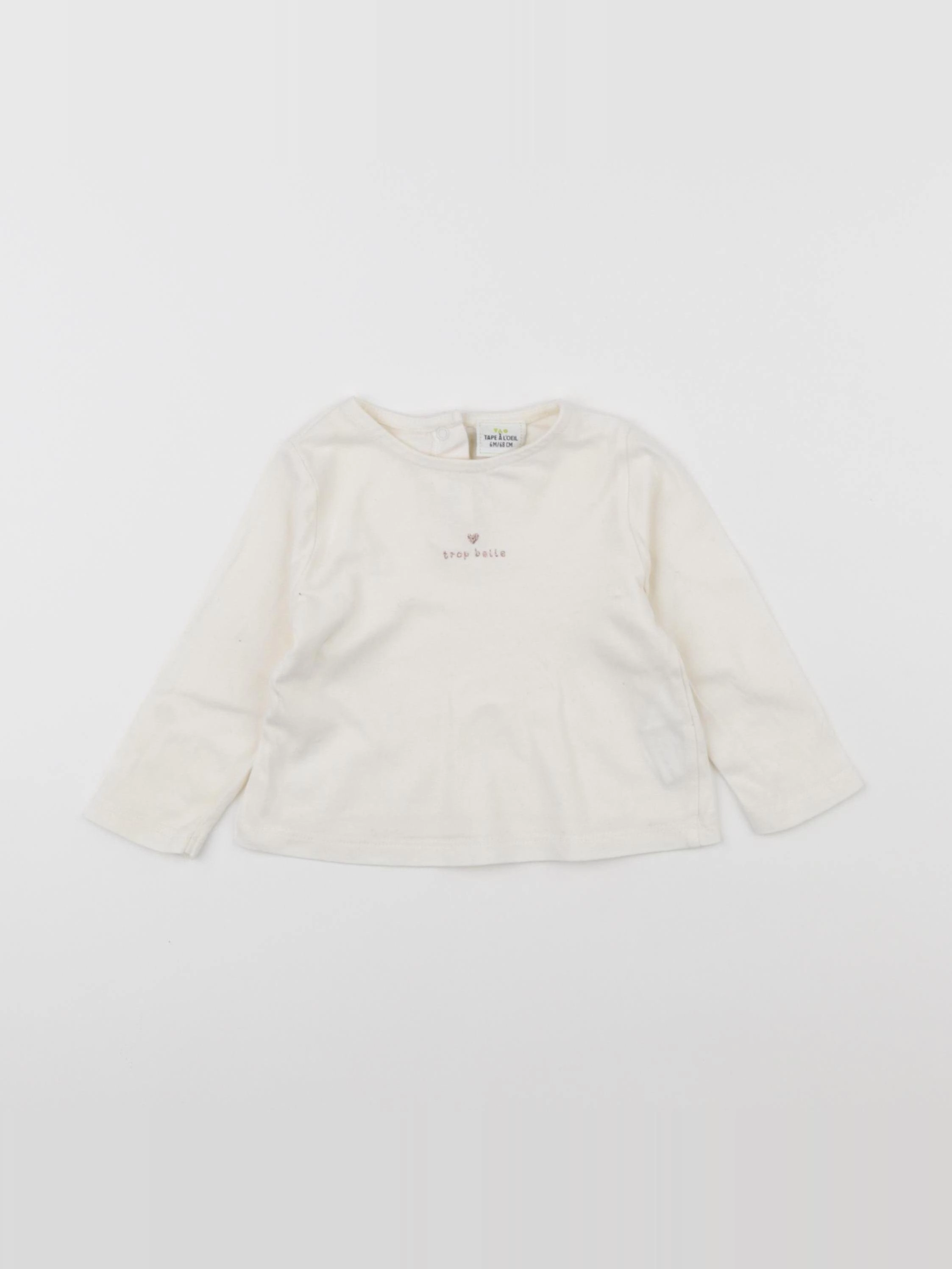 Tape à l'oeil - tee-shirt beige - 6 mois