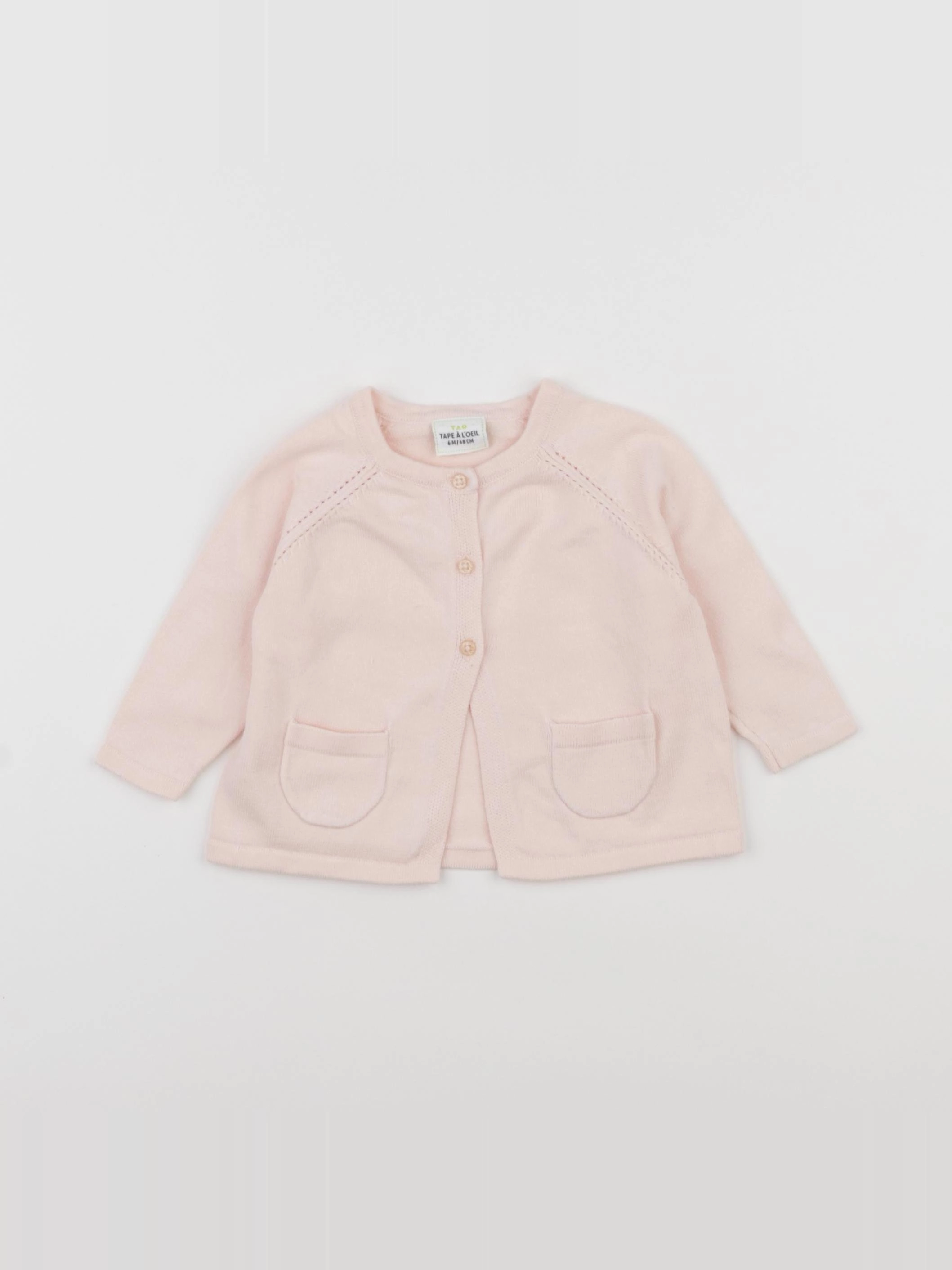 Tape à l'oeil - gilet rose - 6 mois