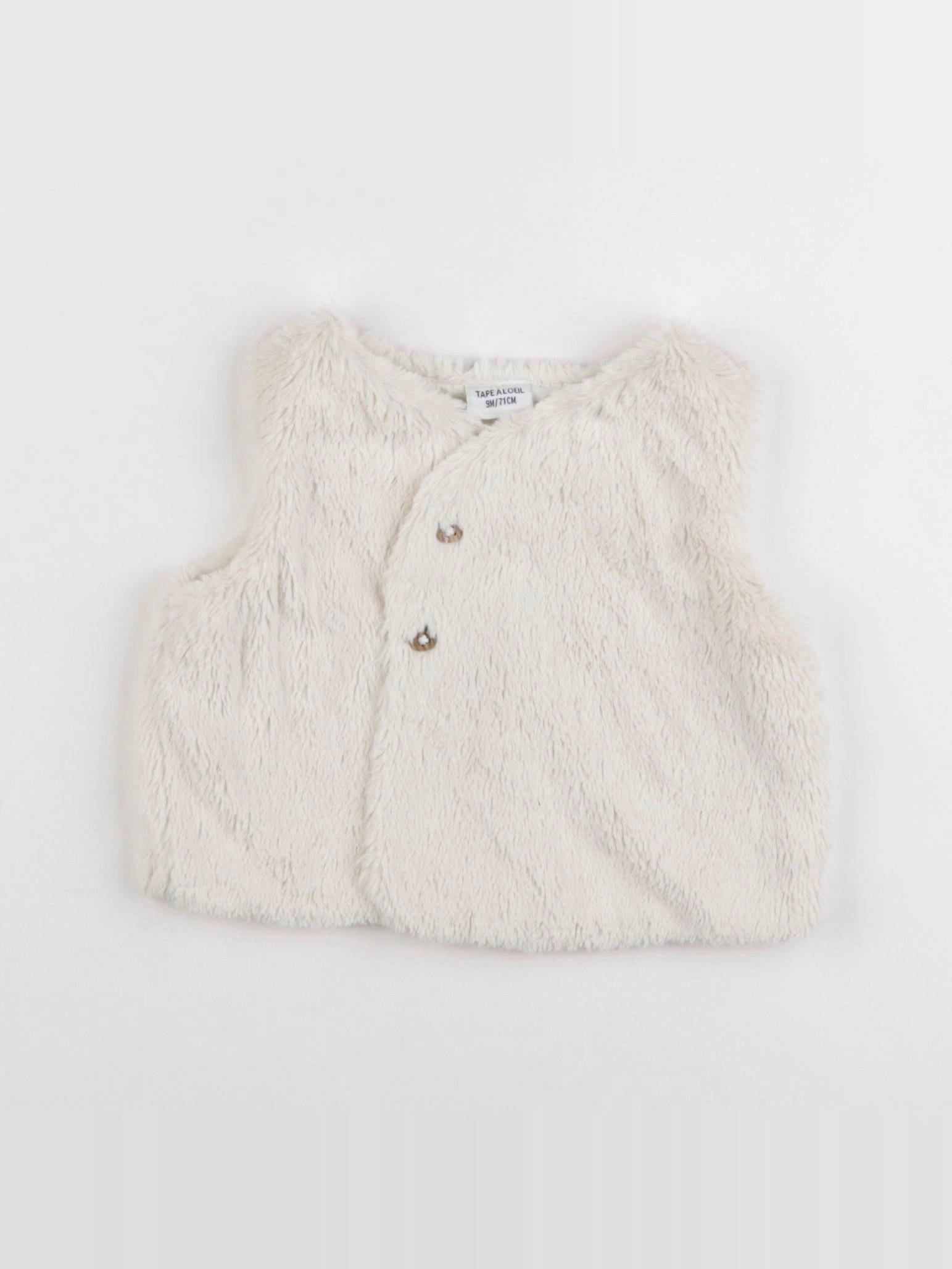 Tape à l'oeil - gilet beige - 9 mois