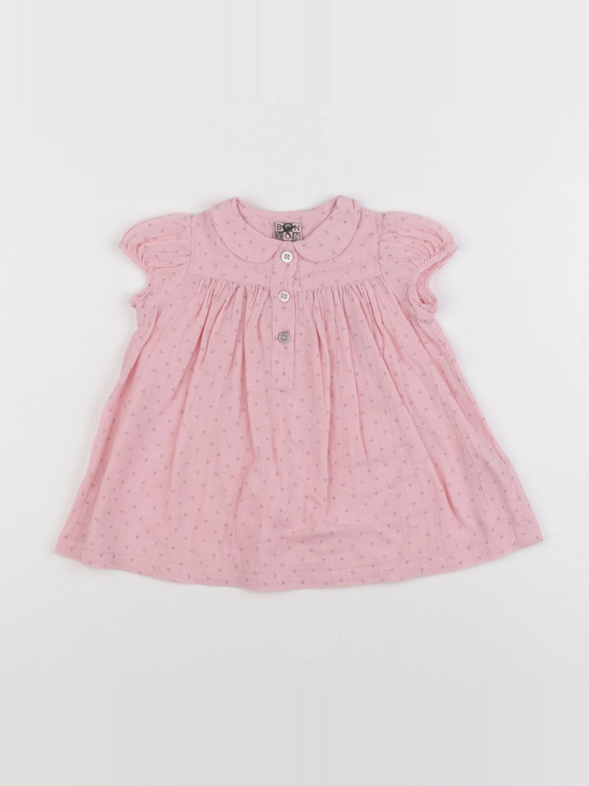 Bonton - robe rose - 6 mois