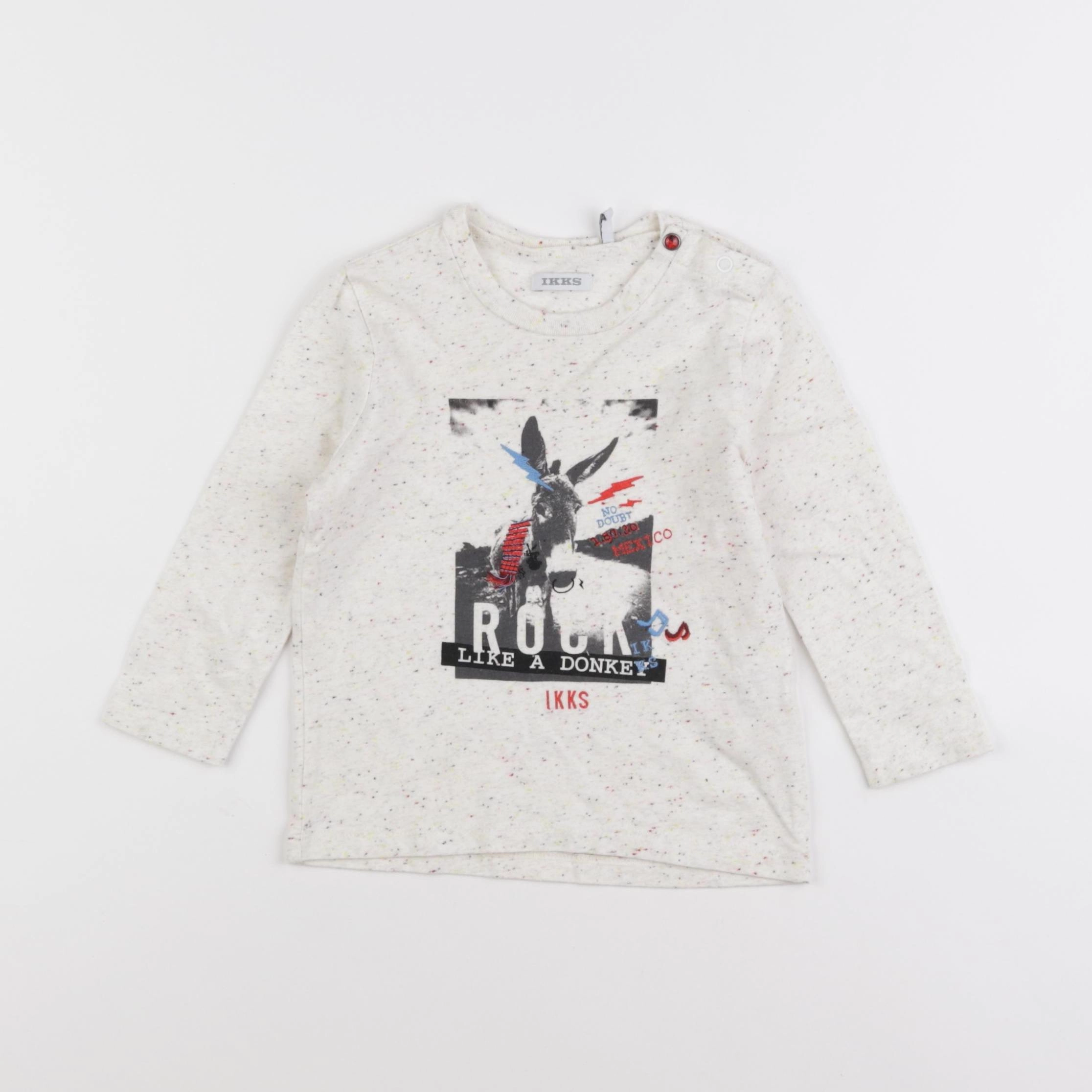 IKKS - tee-shirt beige - 18 mois